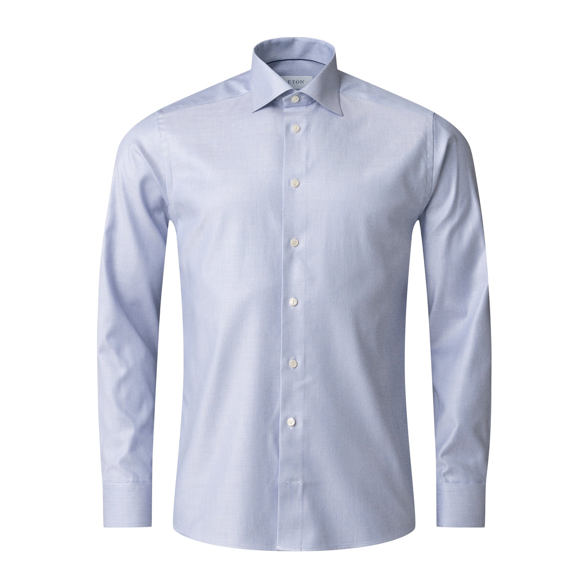 Blue Periwinkle Mélange Cotton-Tencel Lyocell Contemporary Fit Shirt - ETON - Image 8