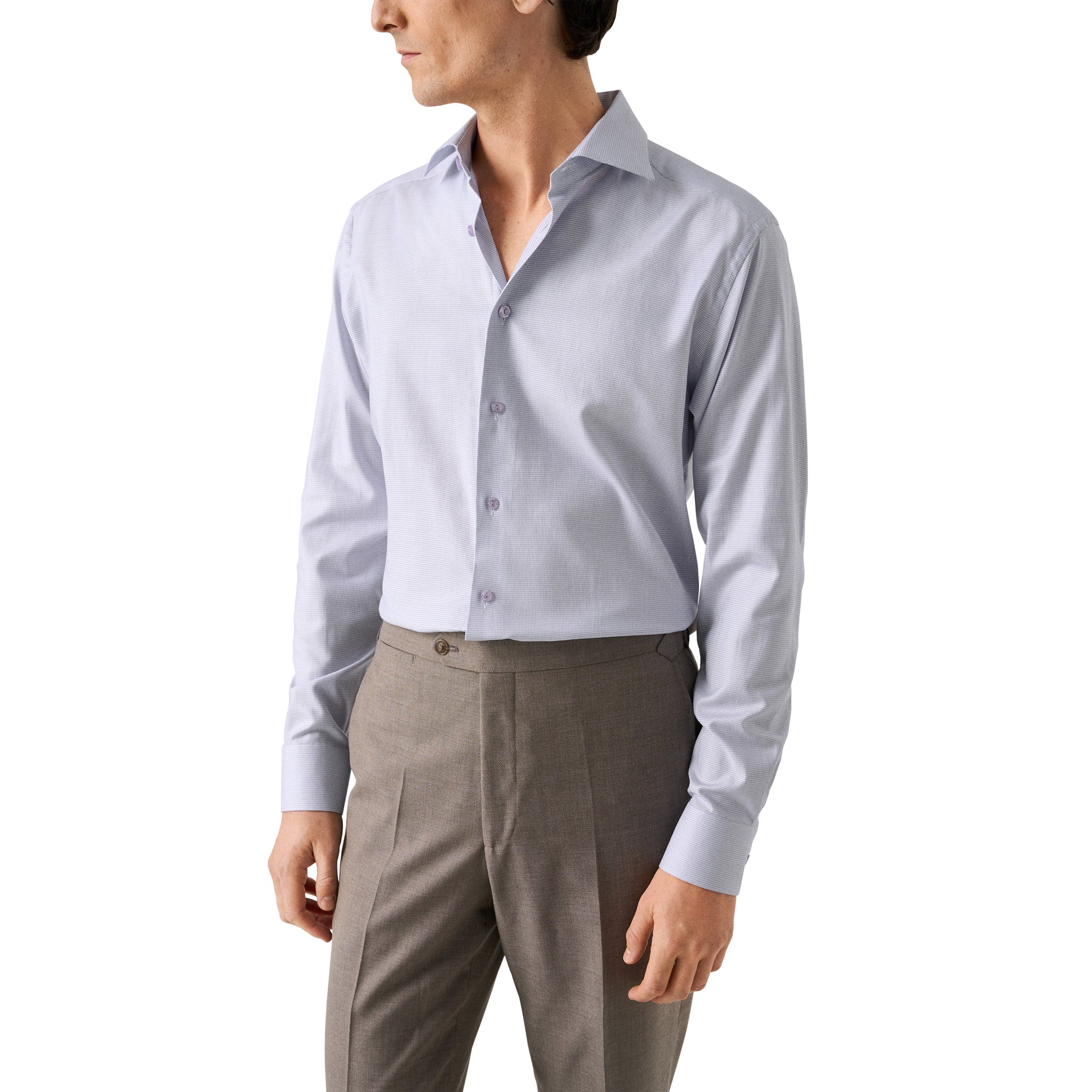 Lavender Semi-Solid Dobby Slim Fit Shirt - ETON - Image 3