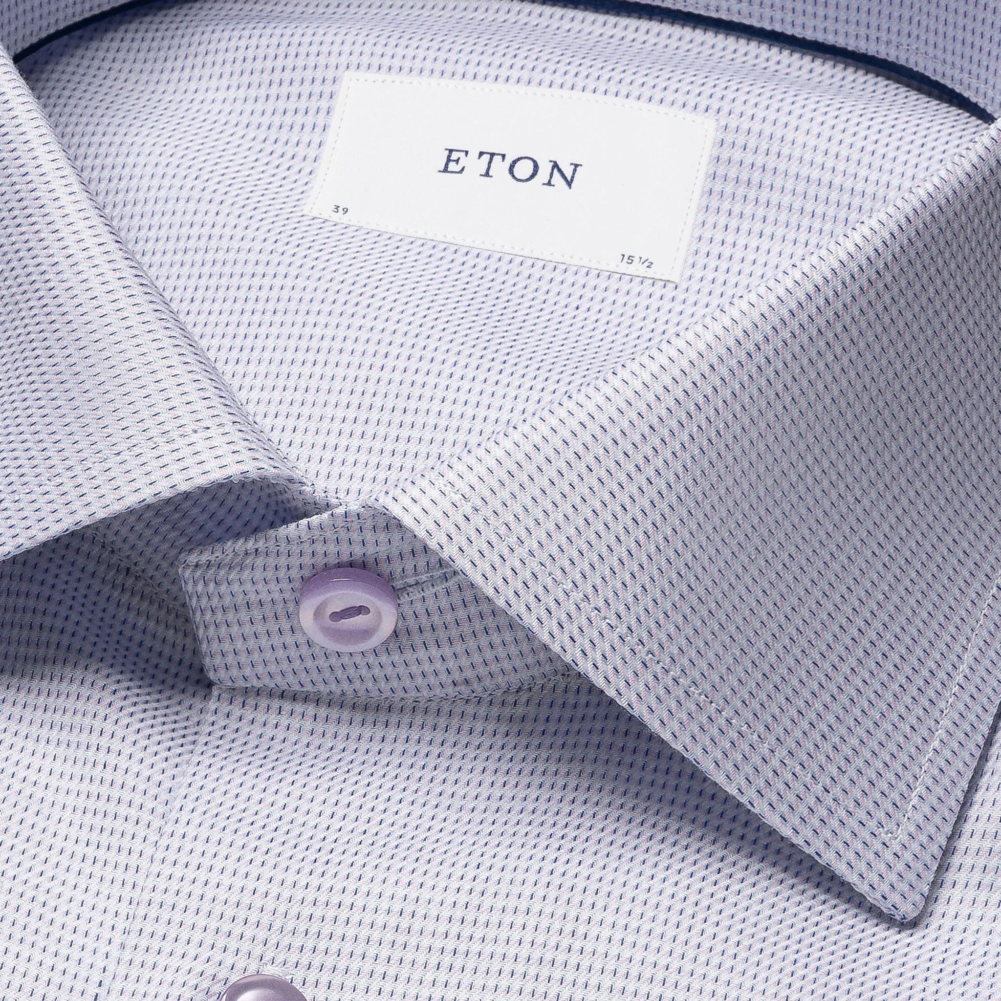 Lavender Semi-Solid Dobby Slim Fit Shirt - ETON - Image 9