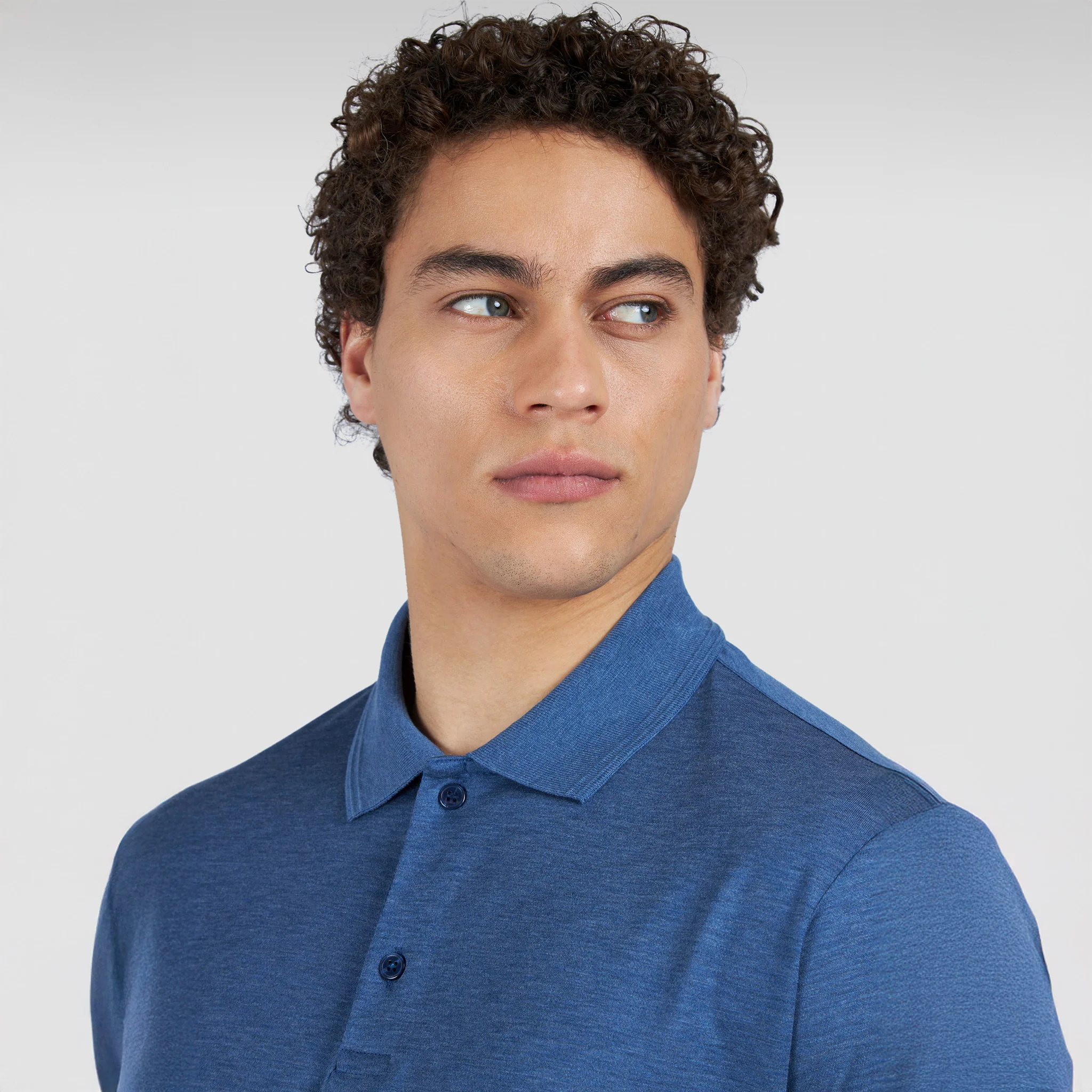 Mid Blue Silk-Cotton Polo Shirt - Paul & Shark - Image 7