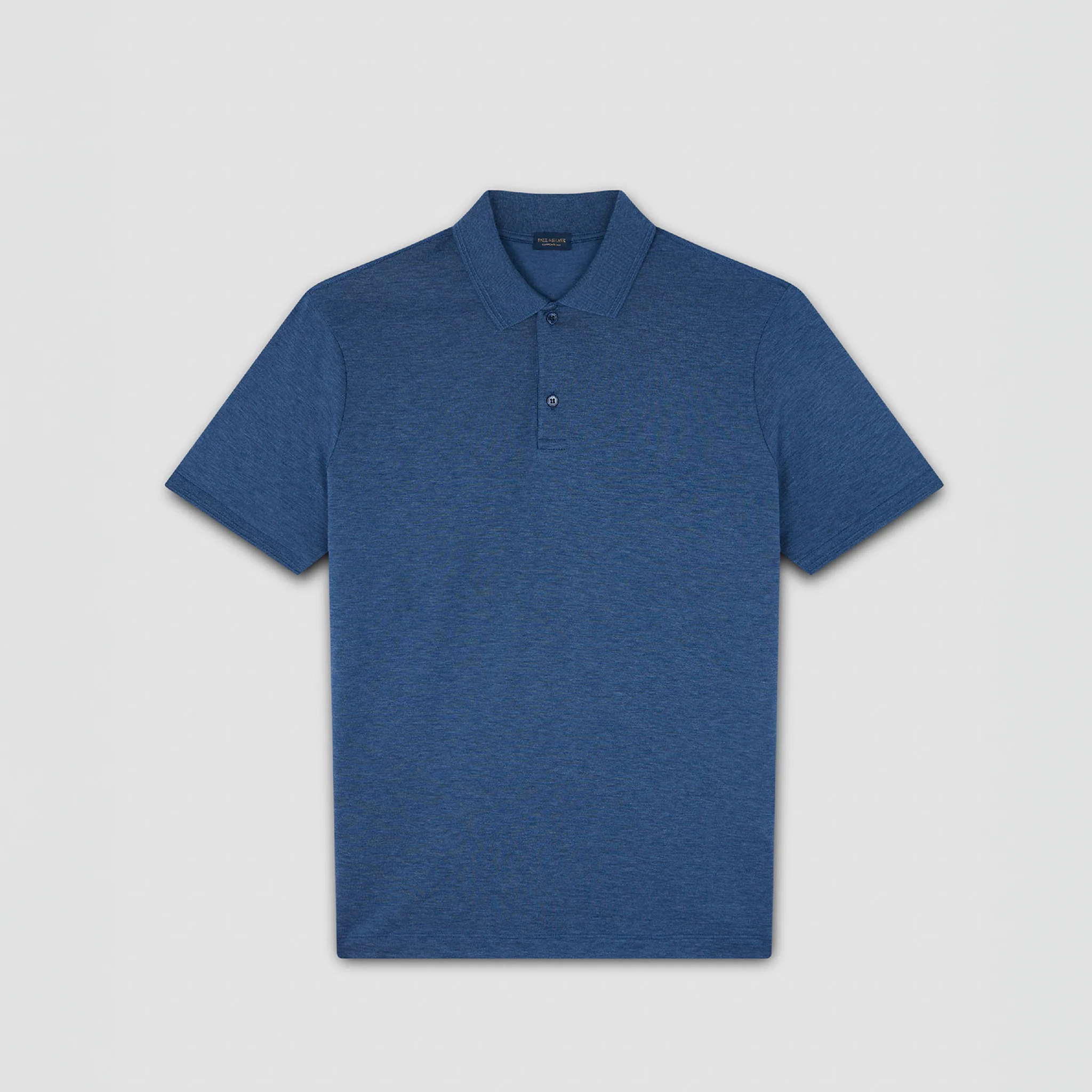 Mid Blue Silk-Cotton Polo Shirt - Paul & Shark - Image 9