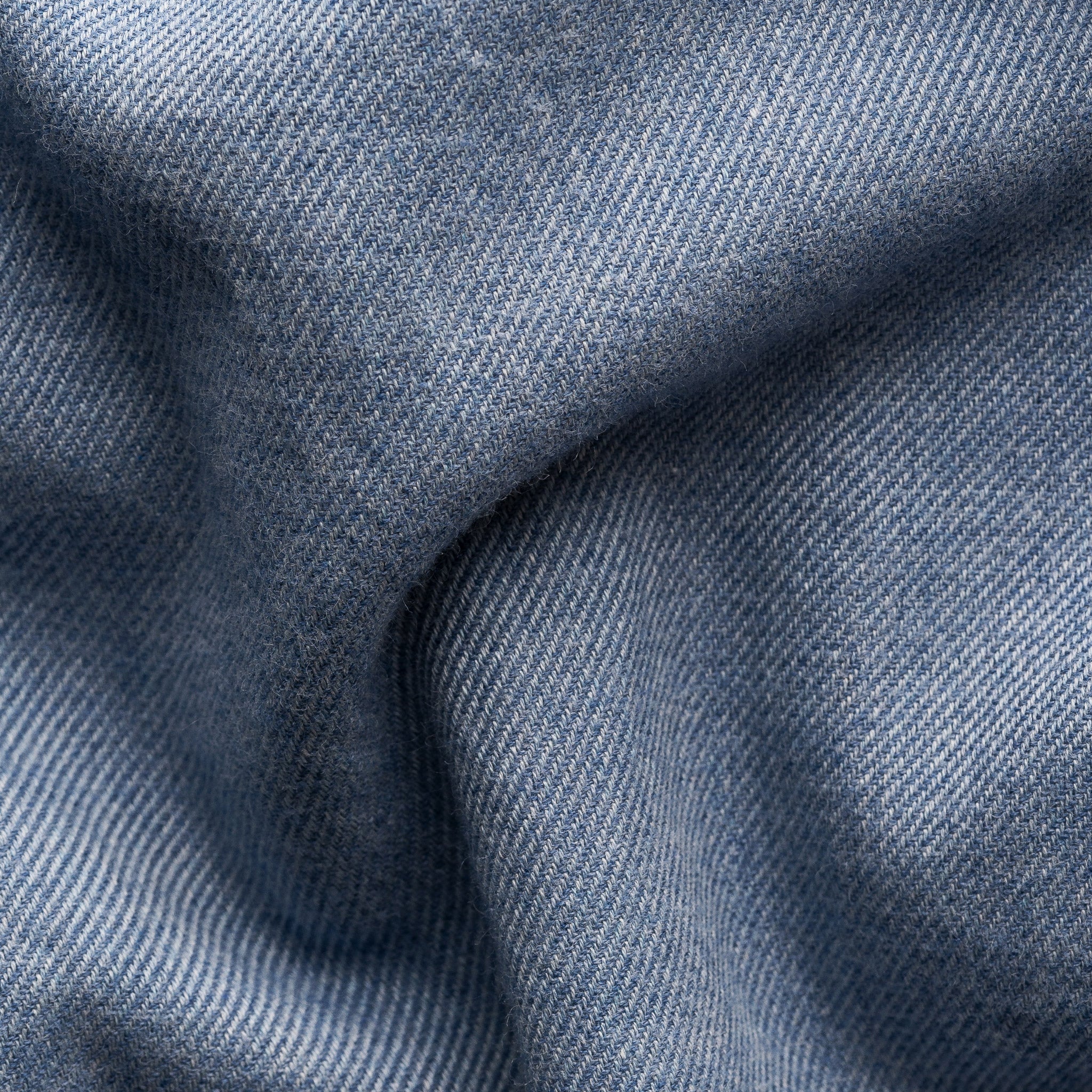 Blue Solid Cotton Flannel Slim Fit Shirt - ETON - Image 9