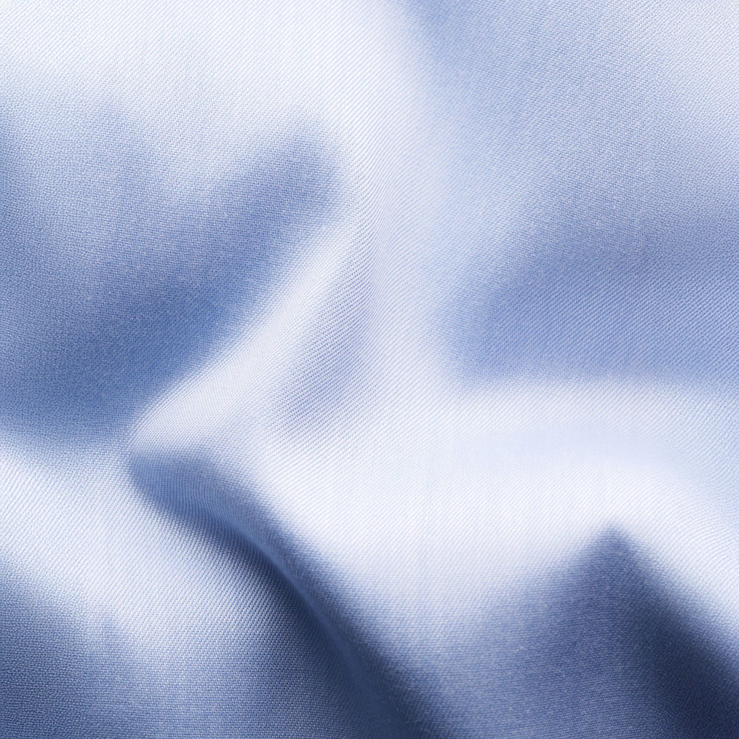 Blue Solid Geometric Effect Signature Twill Contemporary Fit Shirt - ETON - Image 3