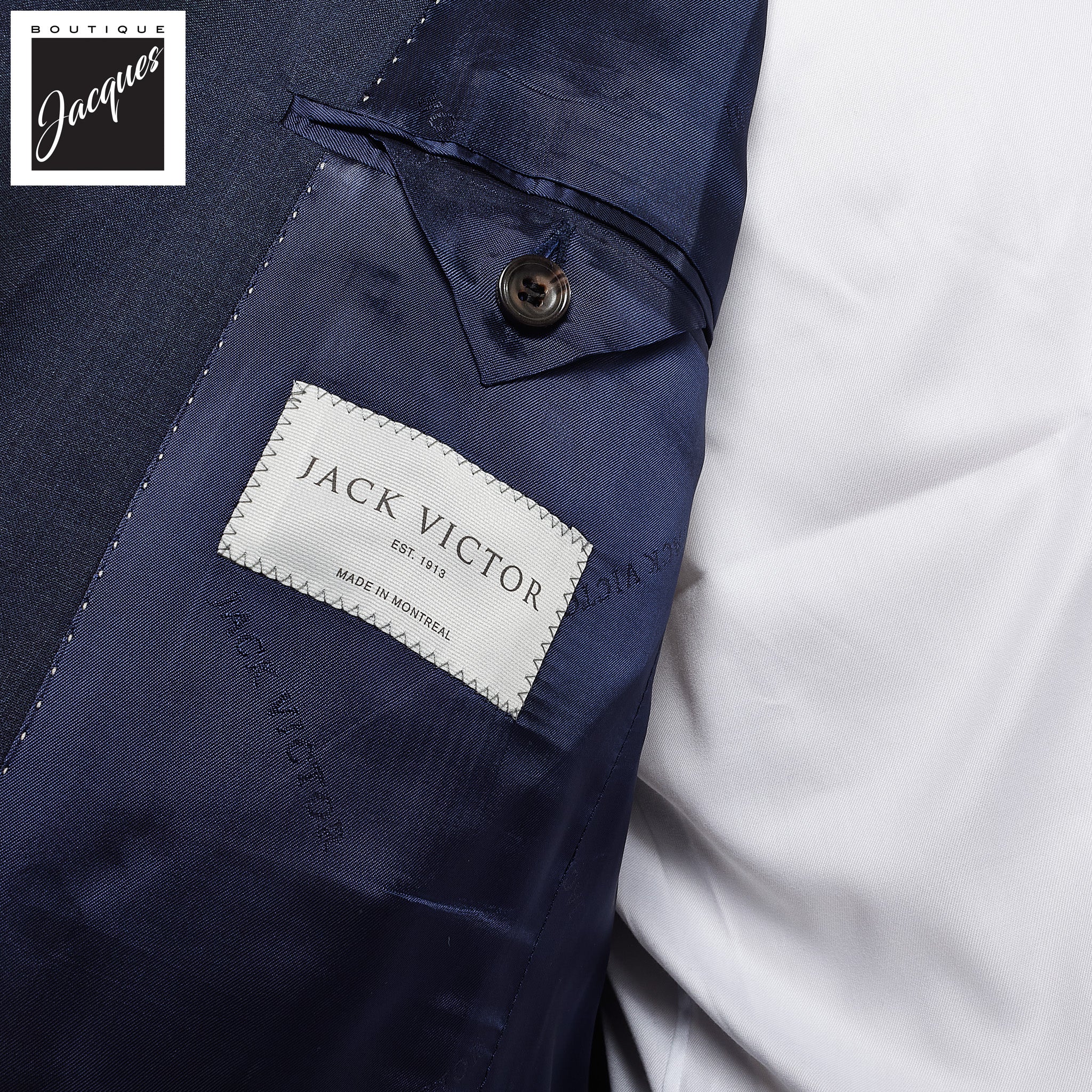 Blue Solid Smart-Twist Wool Stretch Dean Contemporary Fit Suit - Jack Victor - Image 4
