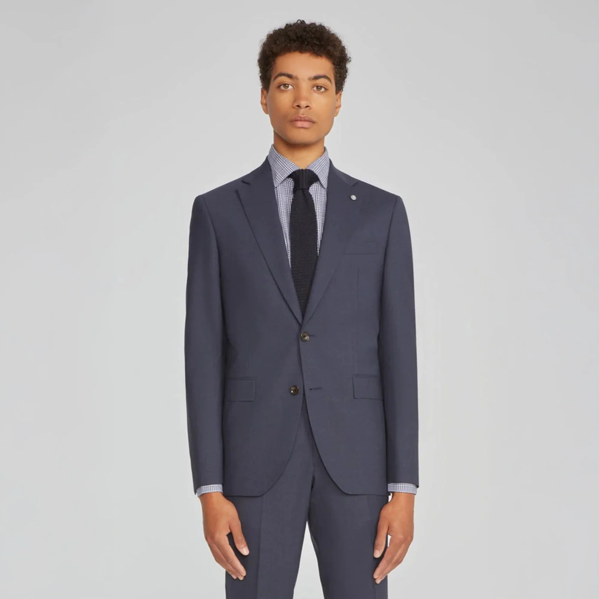 Blue Solid Smart-Twist Wool Stretch Dean Contemporary Fit Suit - Jack Victor - Image 6