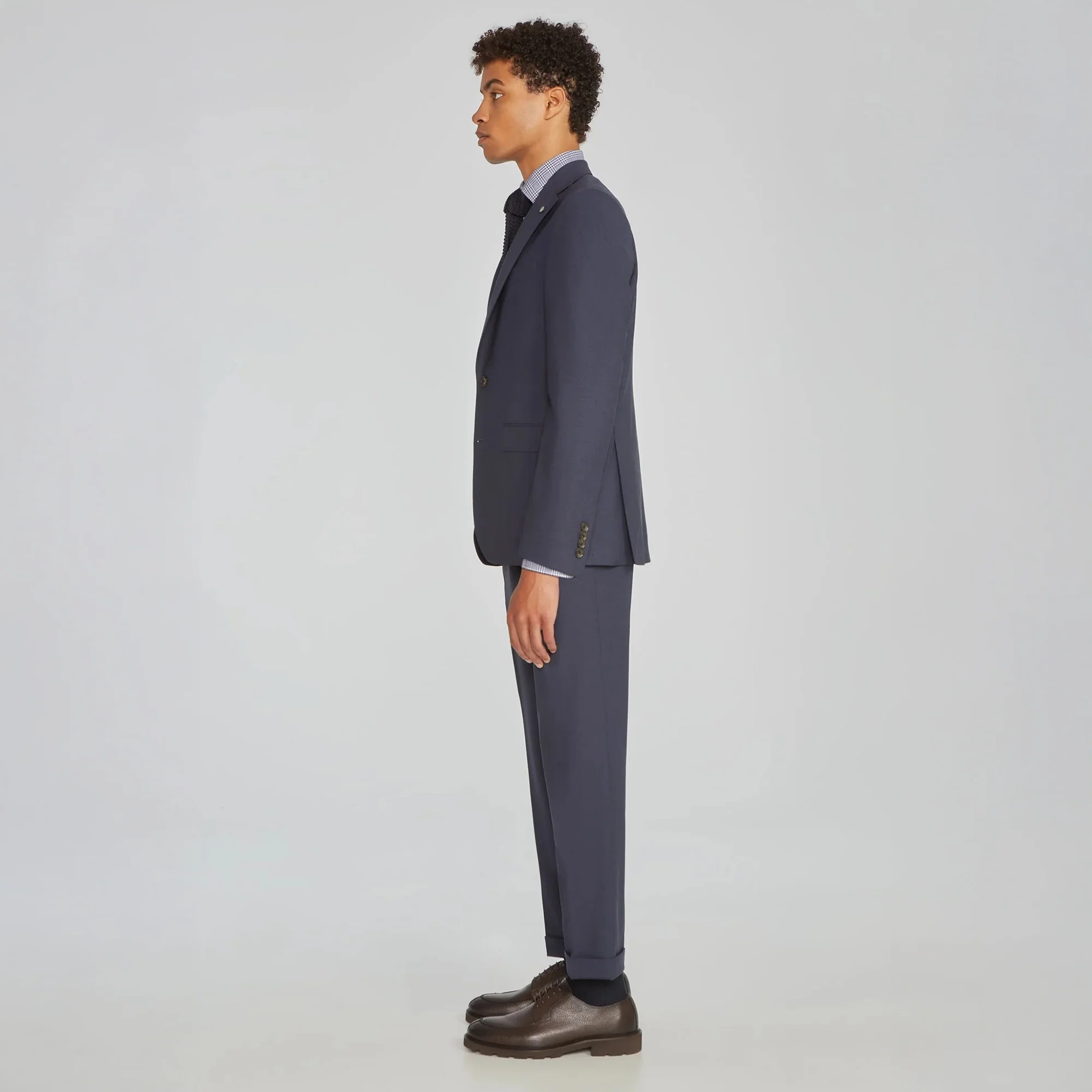 Blue Solid Smart-Twist Wool Stretch Dean Contemporary Fit Suit - Jack Victor - Image 8