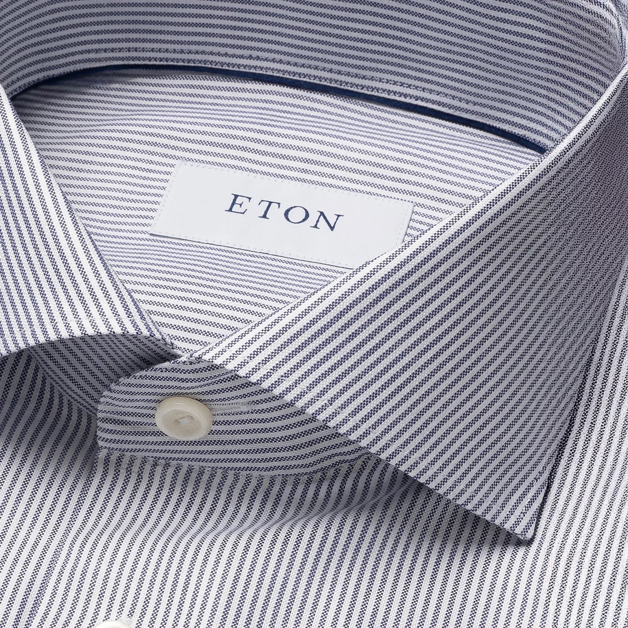 Blue Stripe Oxford Slim Fit Shirt - ETON - Image 2