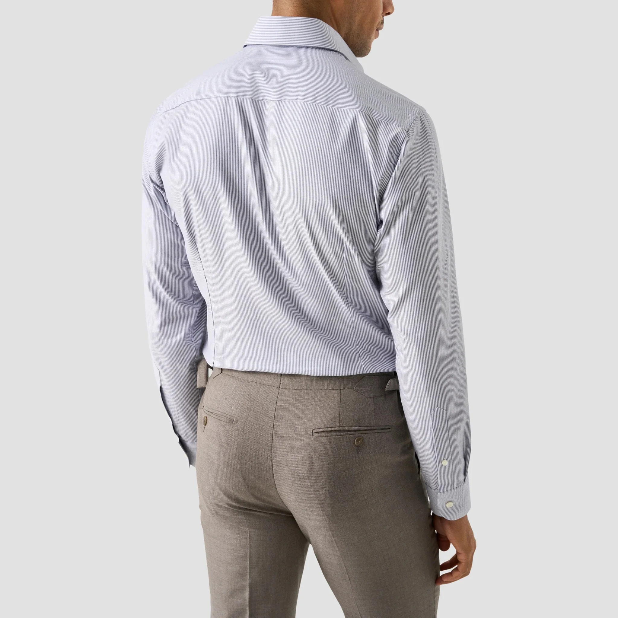 Blue Stripe Oxford Slim Fit Shirt - ETON - Image 4