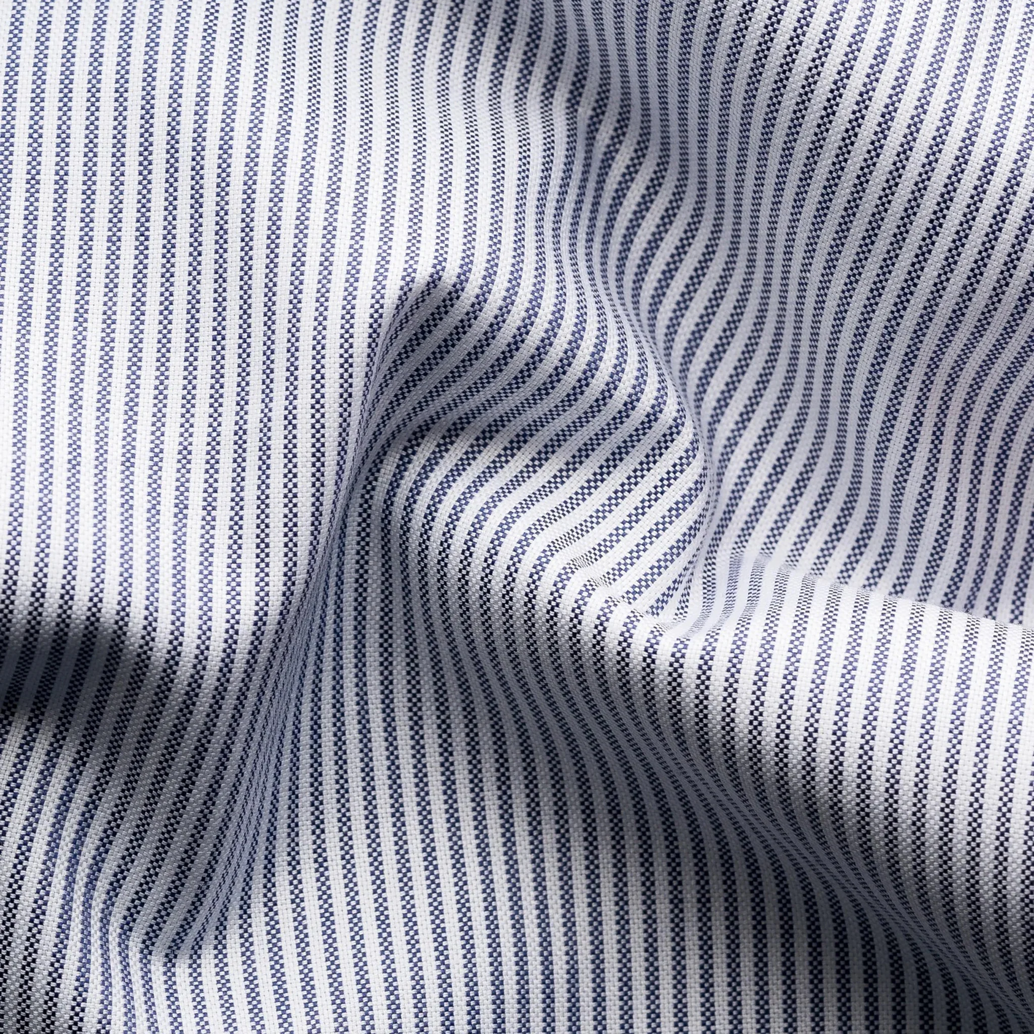Blue Stripe Oxford Slim Fit Shirt - ETON - Image 8