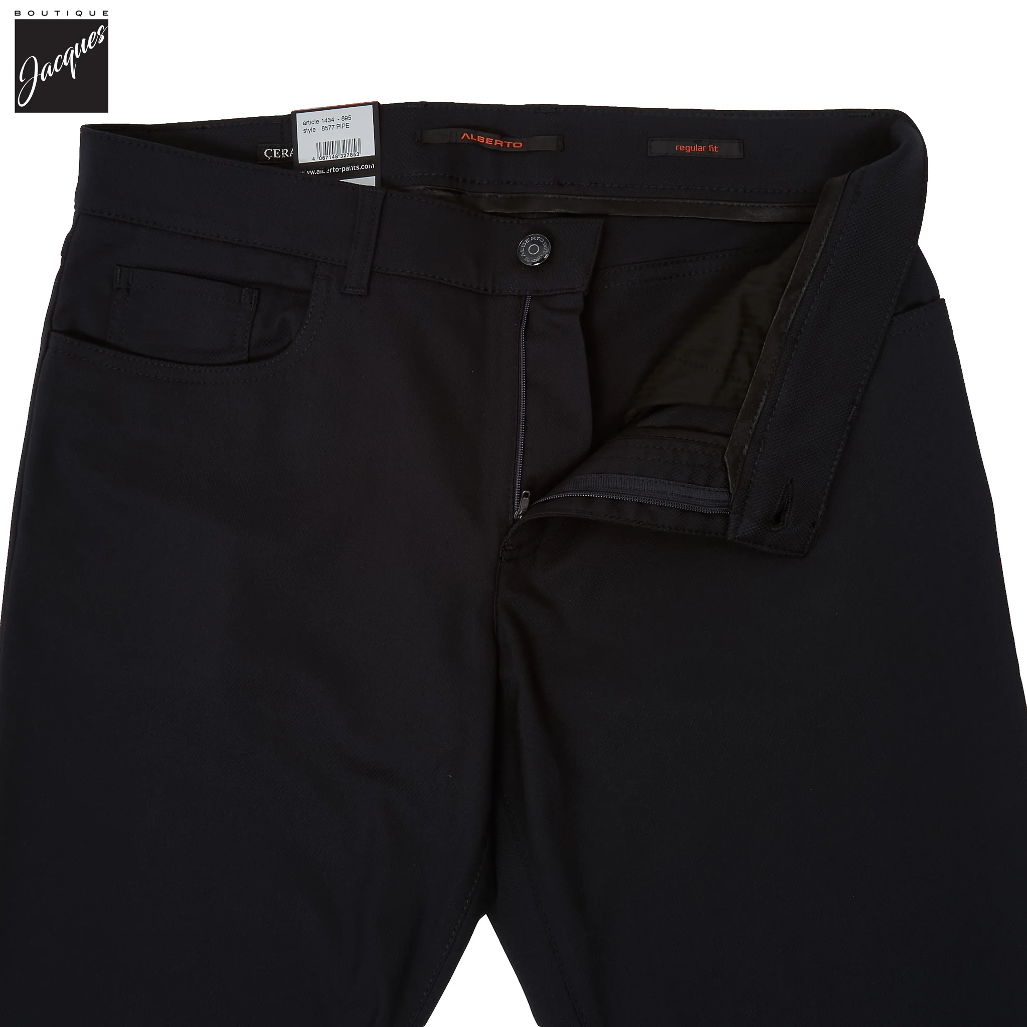 Blue Structure Ceramica Pipe Five Pocket Pants - ALBERTO - Image 3