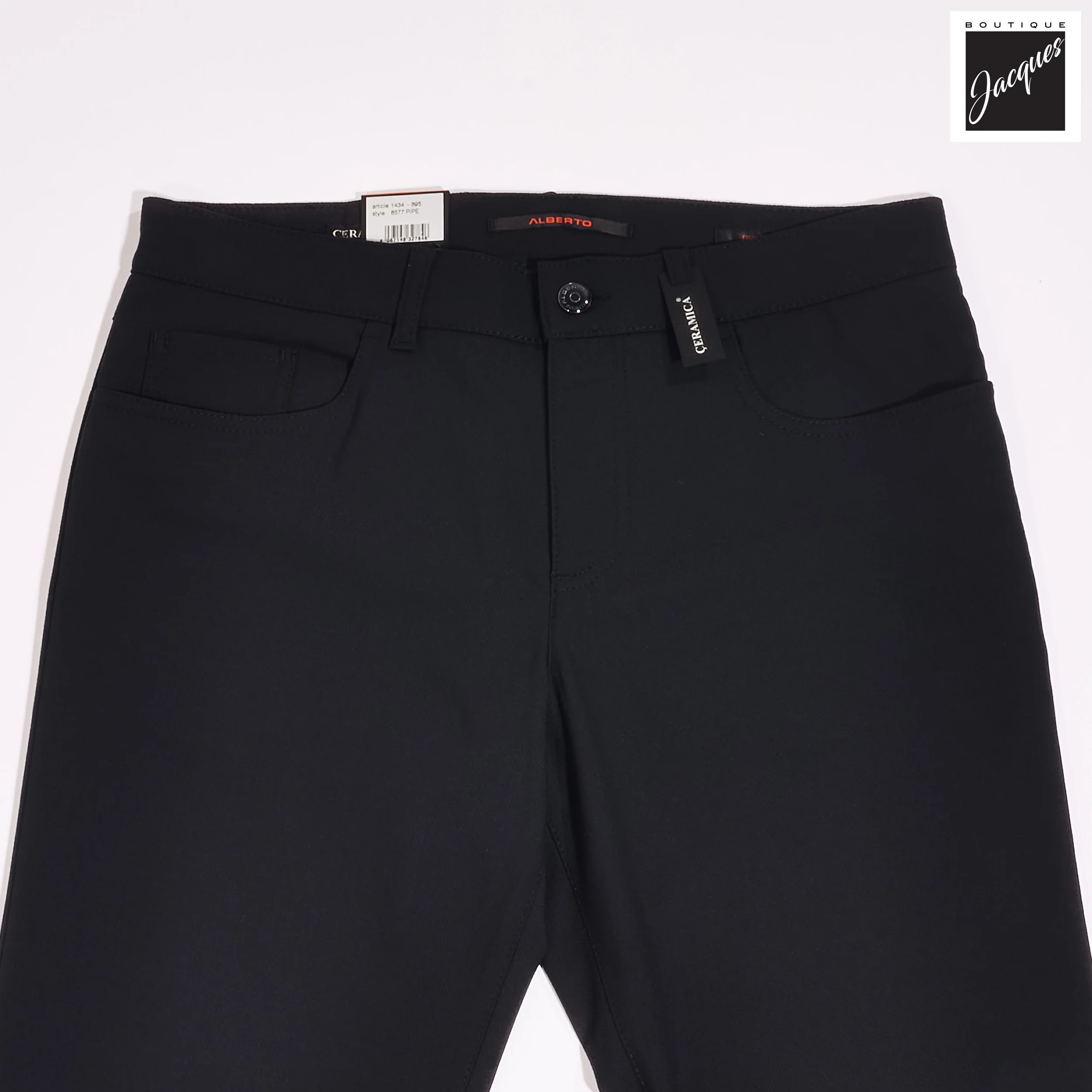 Blue Structure Ceramica Pipe Five Pocket Pants - ALBERTO - Image 6