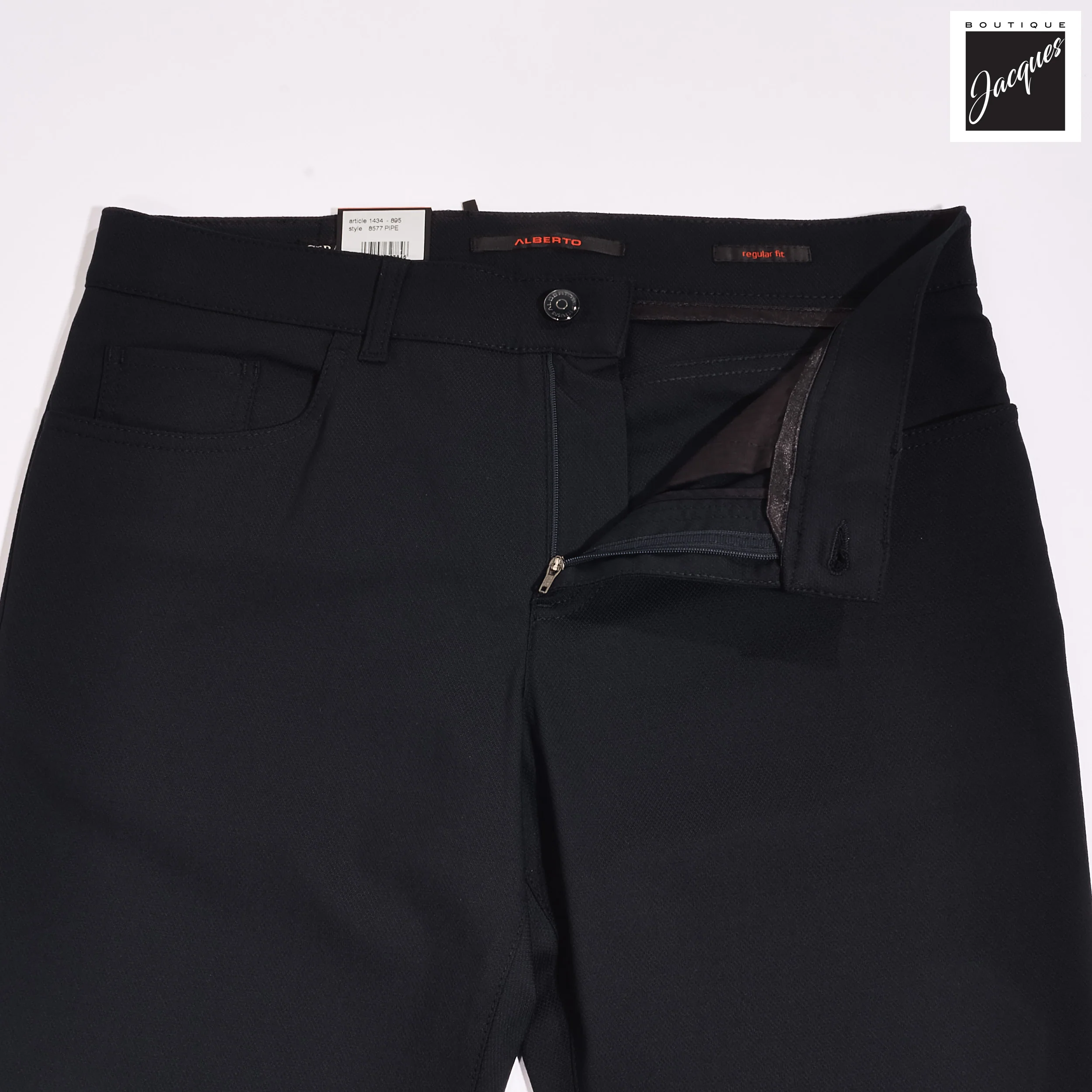 Blue Structure Ceramica Pipe Five Pocket Pants - ALBERTO - Image 7