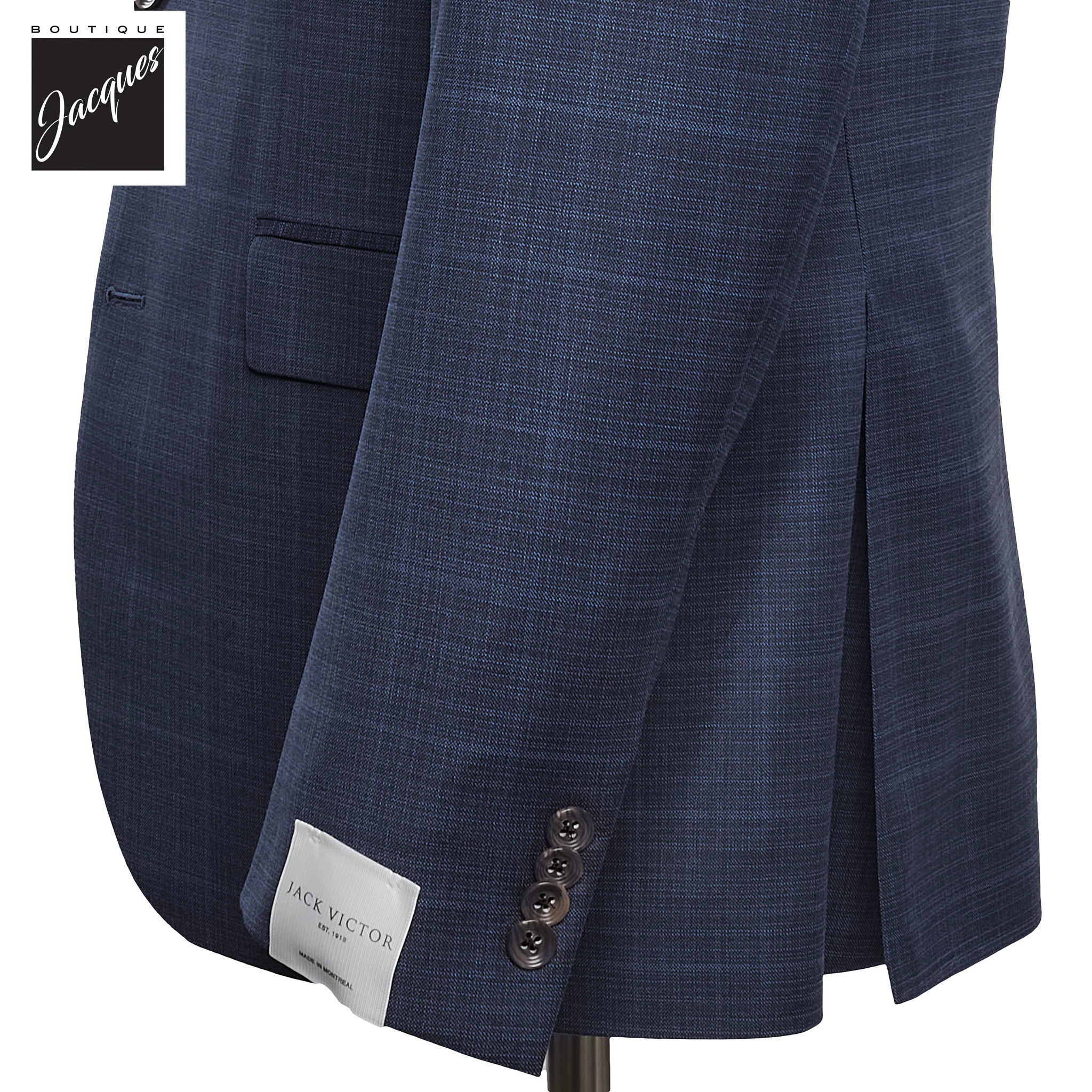 Blue Tonal Check Esprit Modern Fit Super 120s Wool Suit - Jack Victor - Image 3