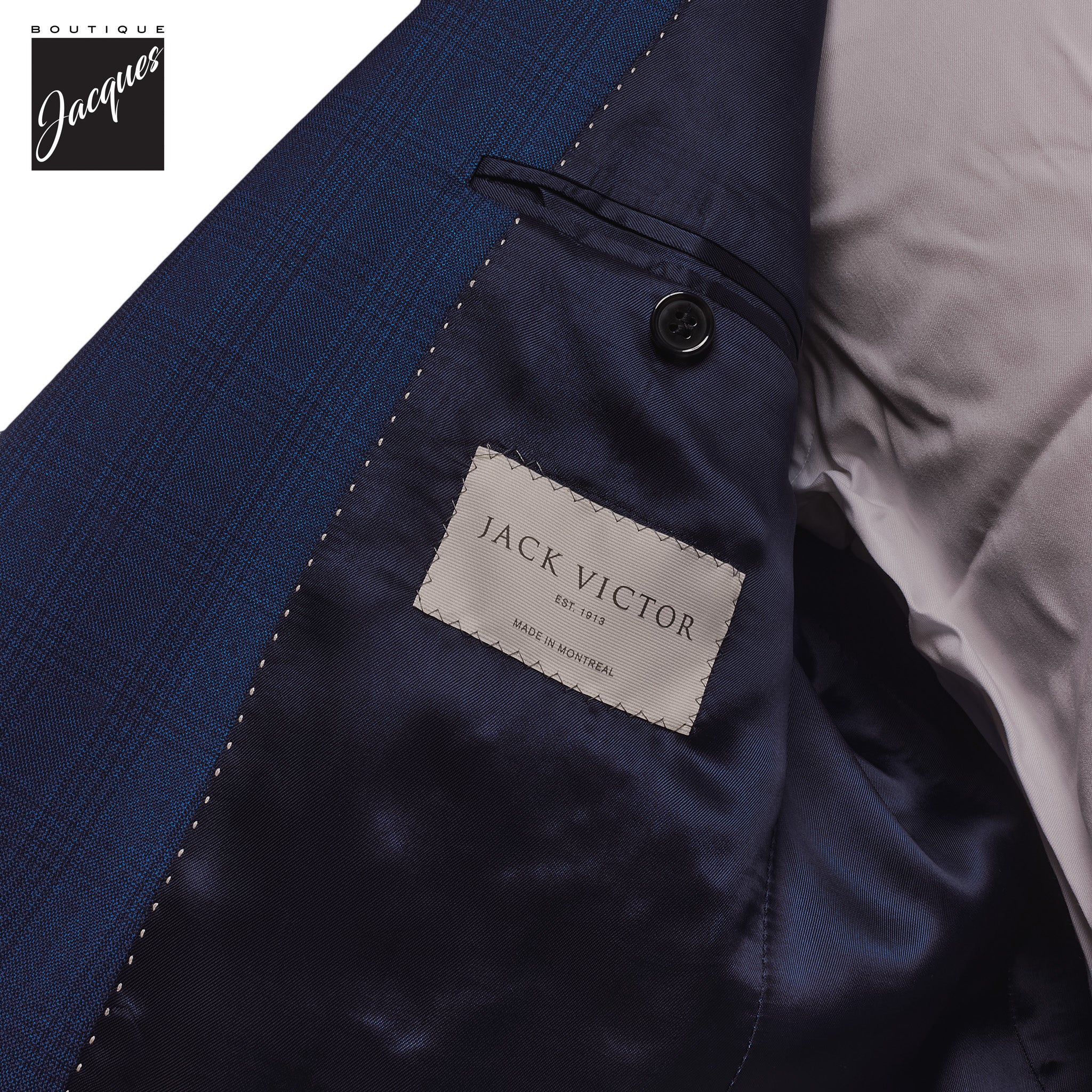 Blue Tonal Glen Check Esprit Modern Fit Drago Wool Suit - Jack Victor - Image 7