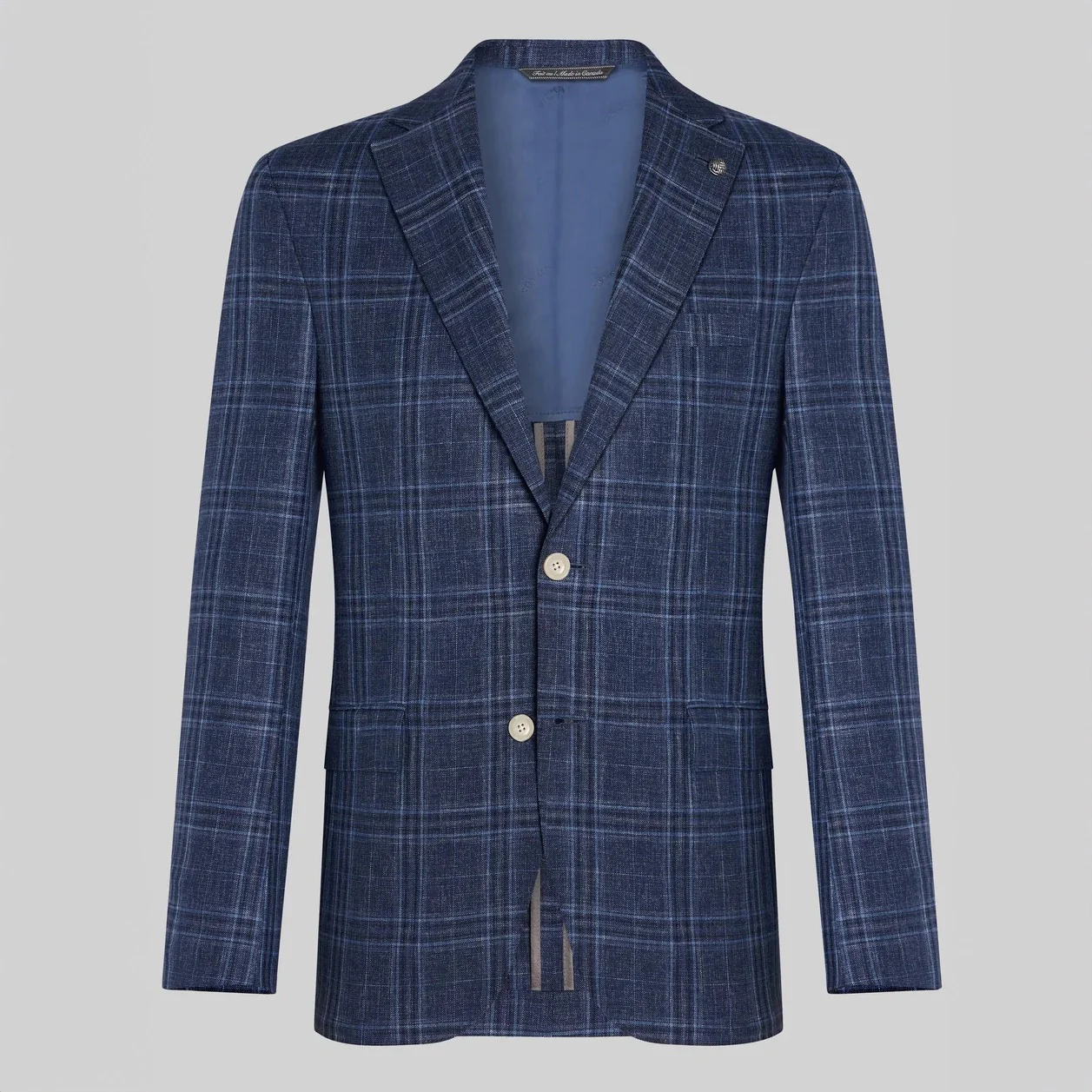 Blue Tonal Glen Check Midland Contemporary Fit Sport Coat - Jack Victor - Image 10