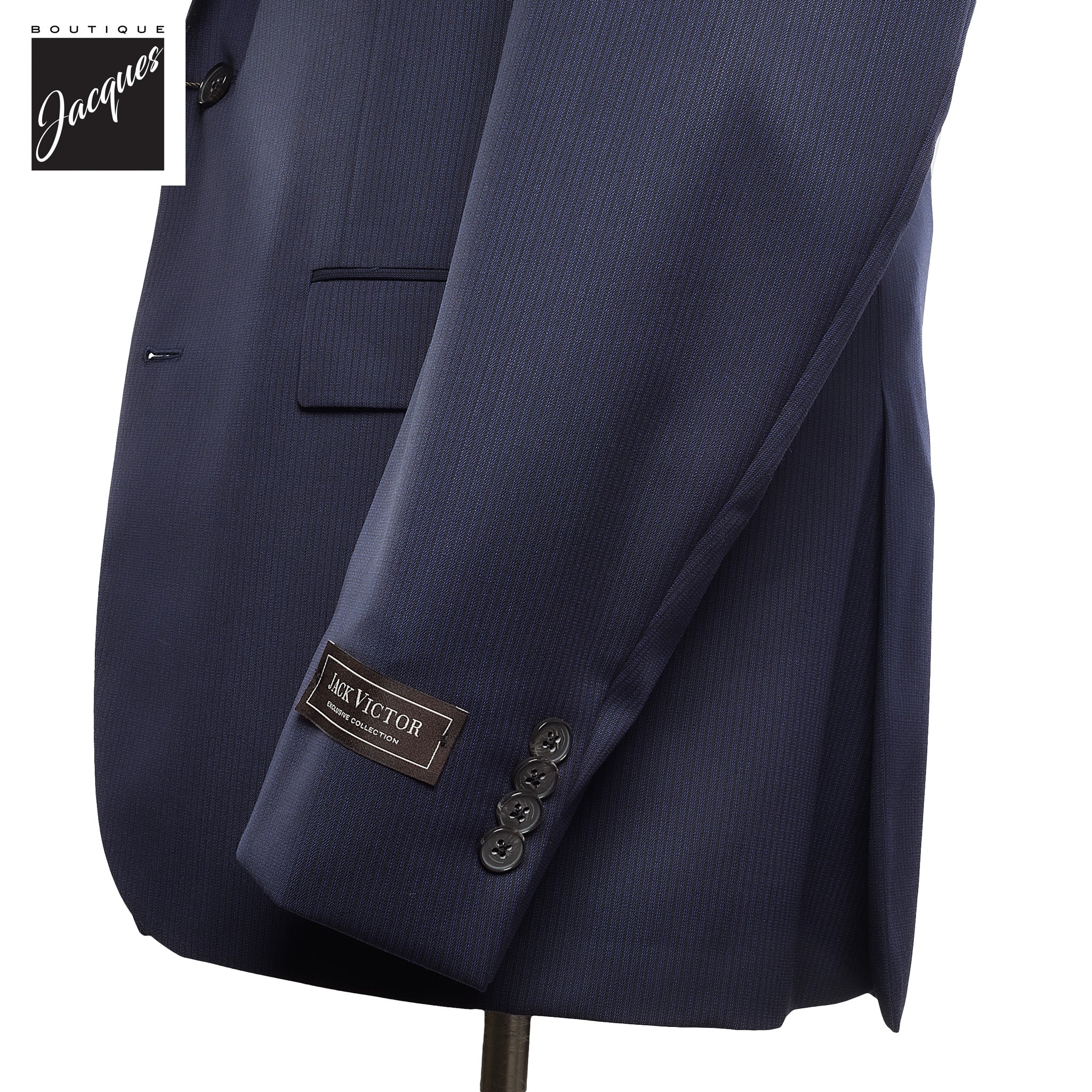 Blue Tonal Stripe Orleans Slim Fit Suit - Jack Victor - Image 3