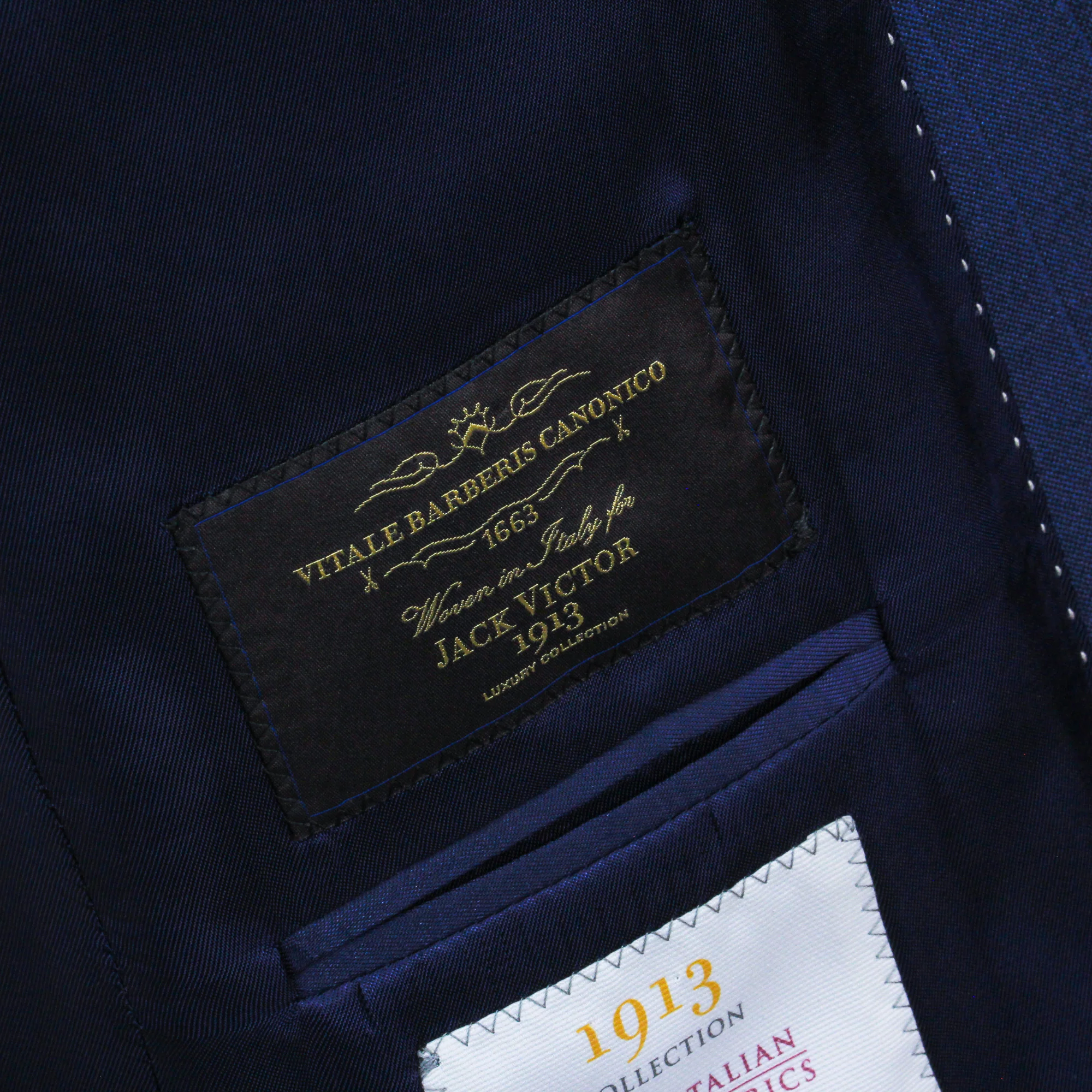 Blue Tonal Stripe Vitale Barberis Wool Essence Modern Fit Suit - Jack Victor 1913 - Image 7