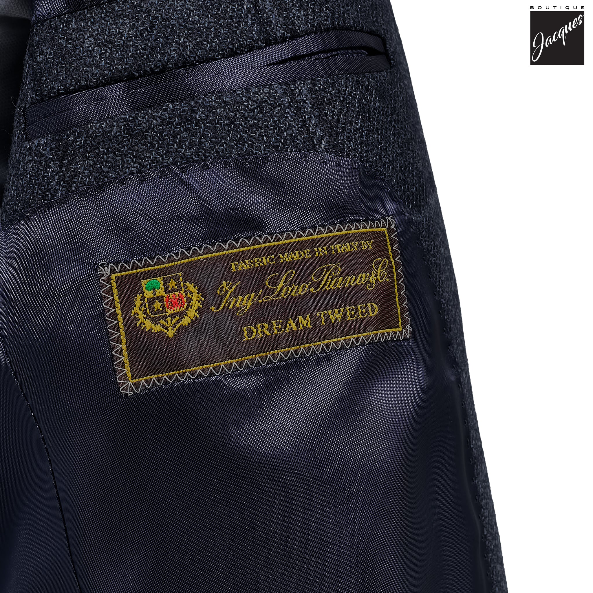 Blue Windowpane Contemporary Fit Loro Piana Sport Jacket - Luigi Bianchi - Image 4