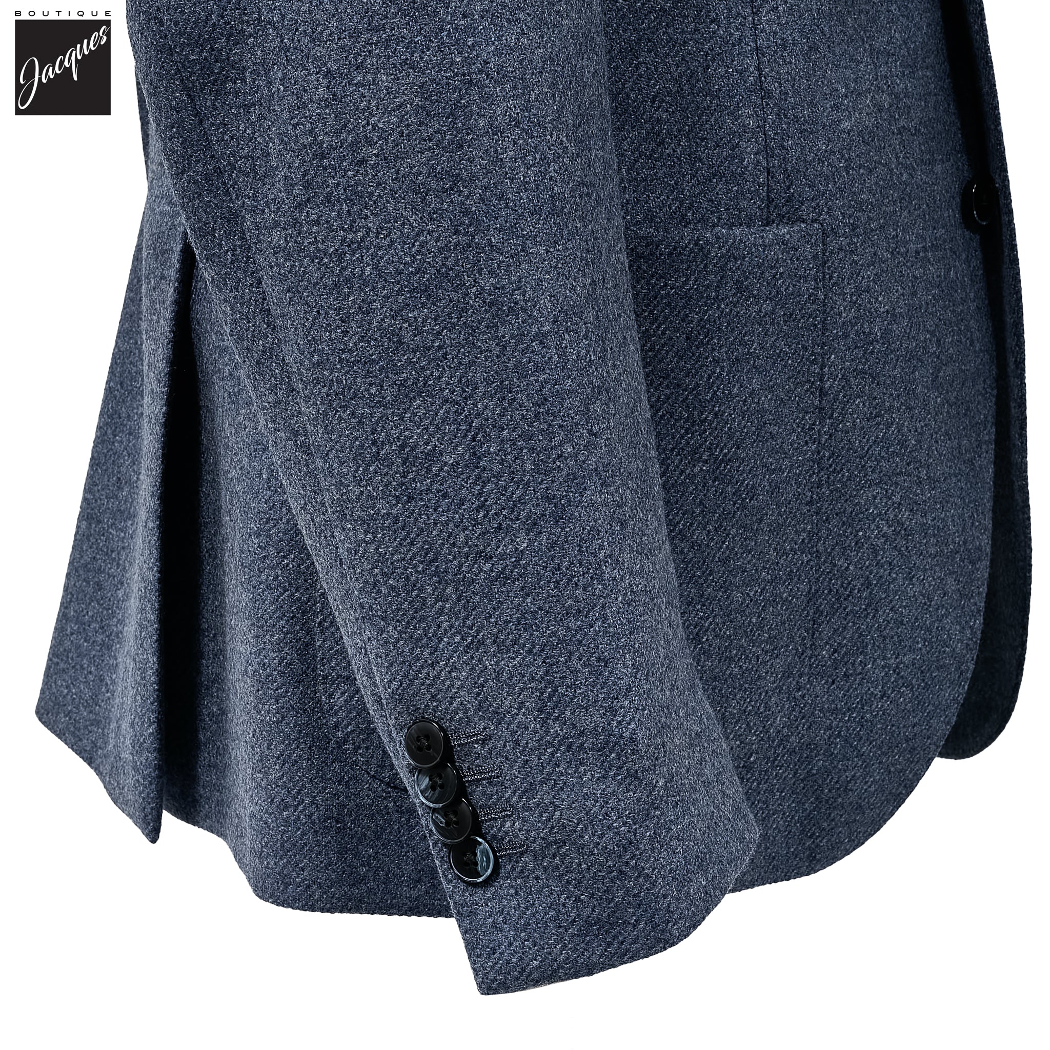 Blue Wool-Cashmere Contemporary Dream Fit Sport Jacket - Luigi Bianchi - Image 3