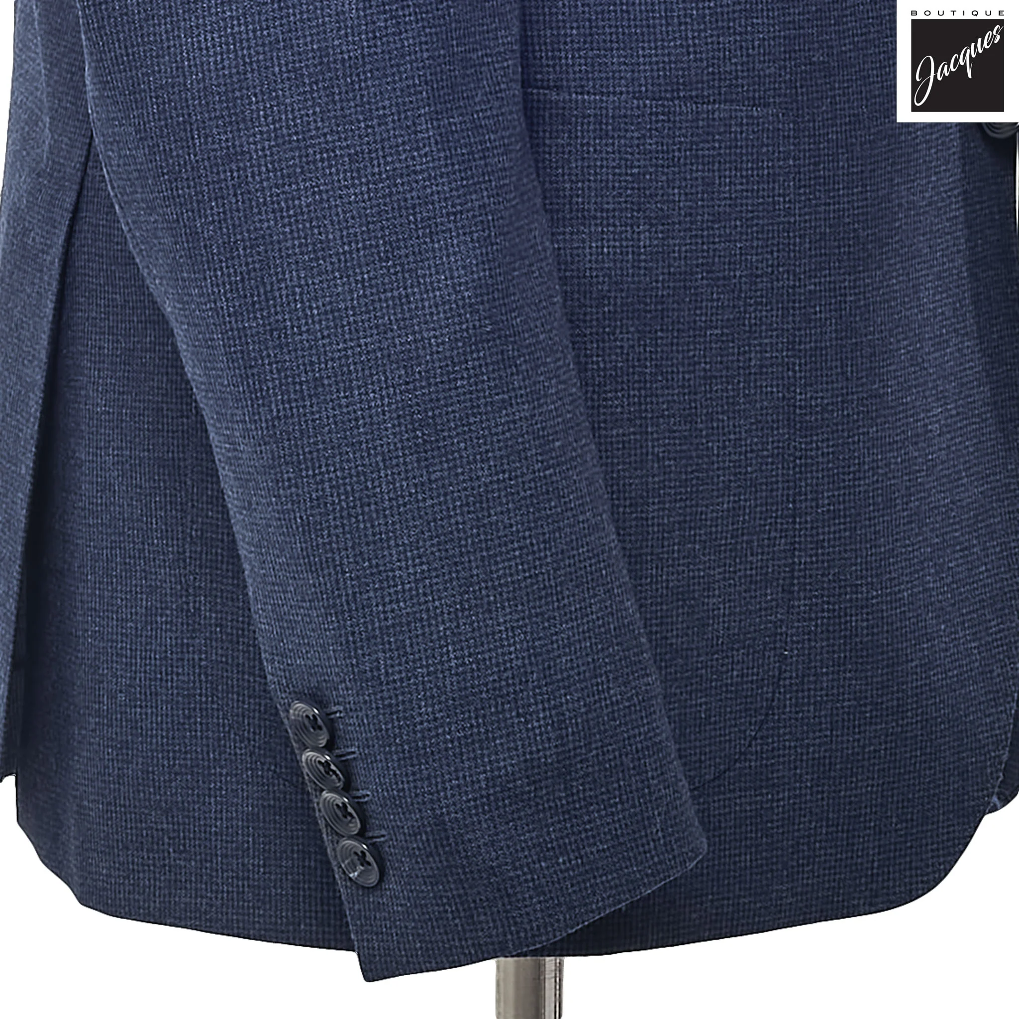 Blue Wool Cashmere Unconstructed Irving Contemporary Fit Wool Suit - Jack Victor - Image 5
