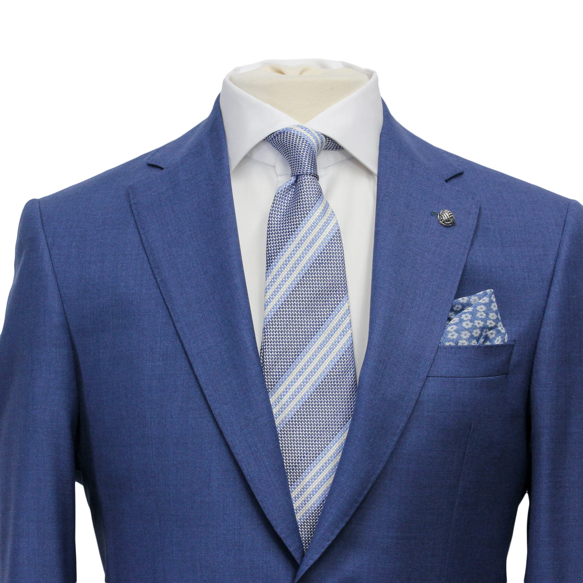 Neat Blue Century Classic Fit Wool Suit - Jack Victor - Image 3
