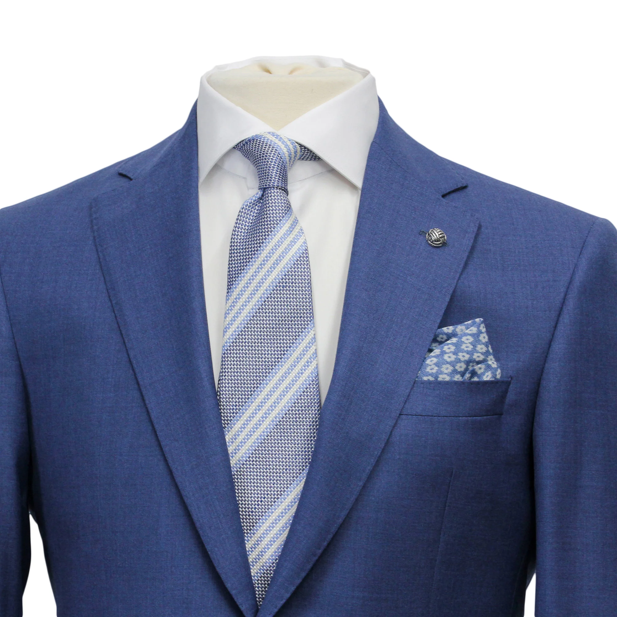Neat Blue Century Classic Fit Wool Suit - Jack Victor - Image 4