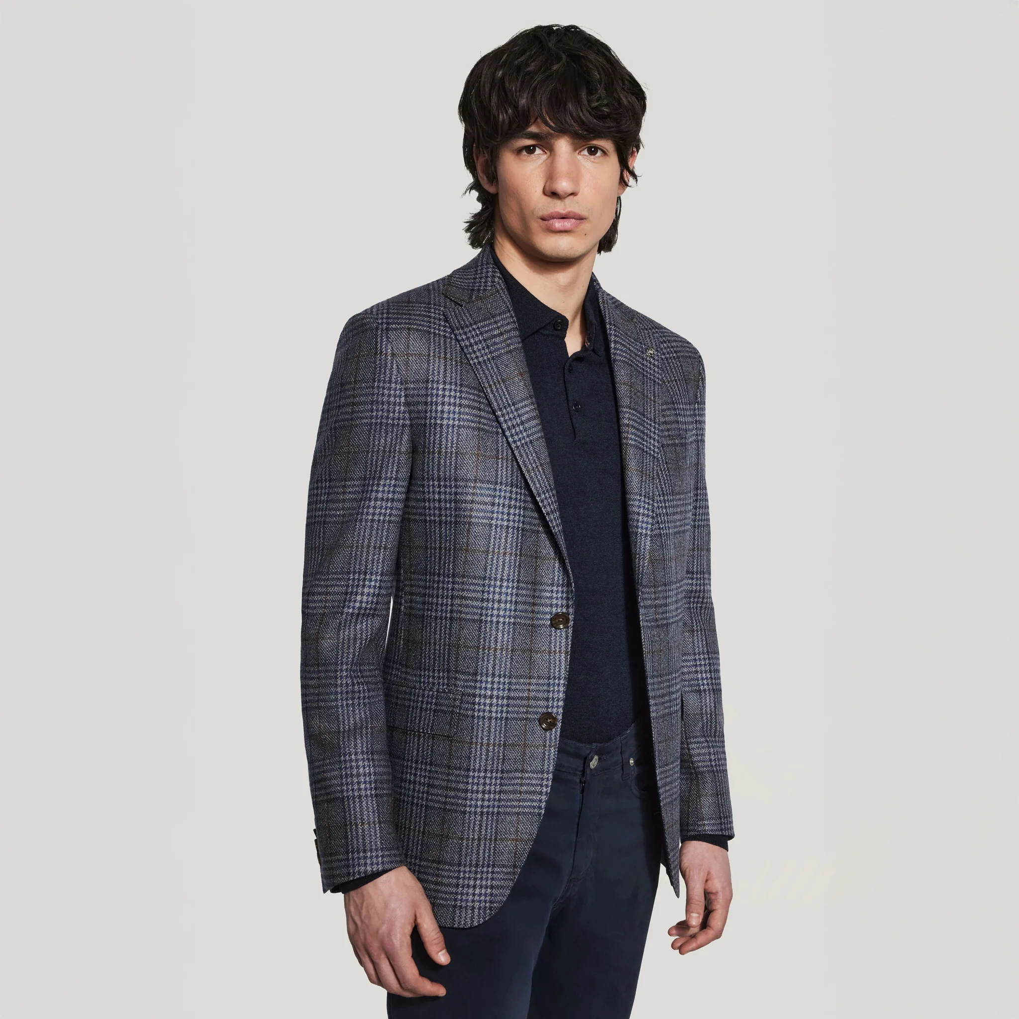 Blue Wool-Silk Loro Piana McAllen Contemporary Fit Sport Jacket - Jack Victor