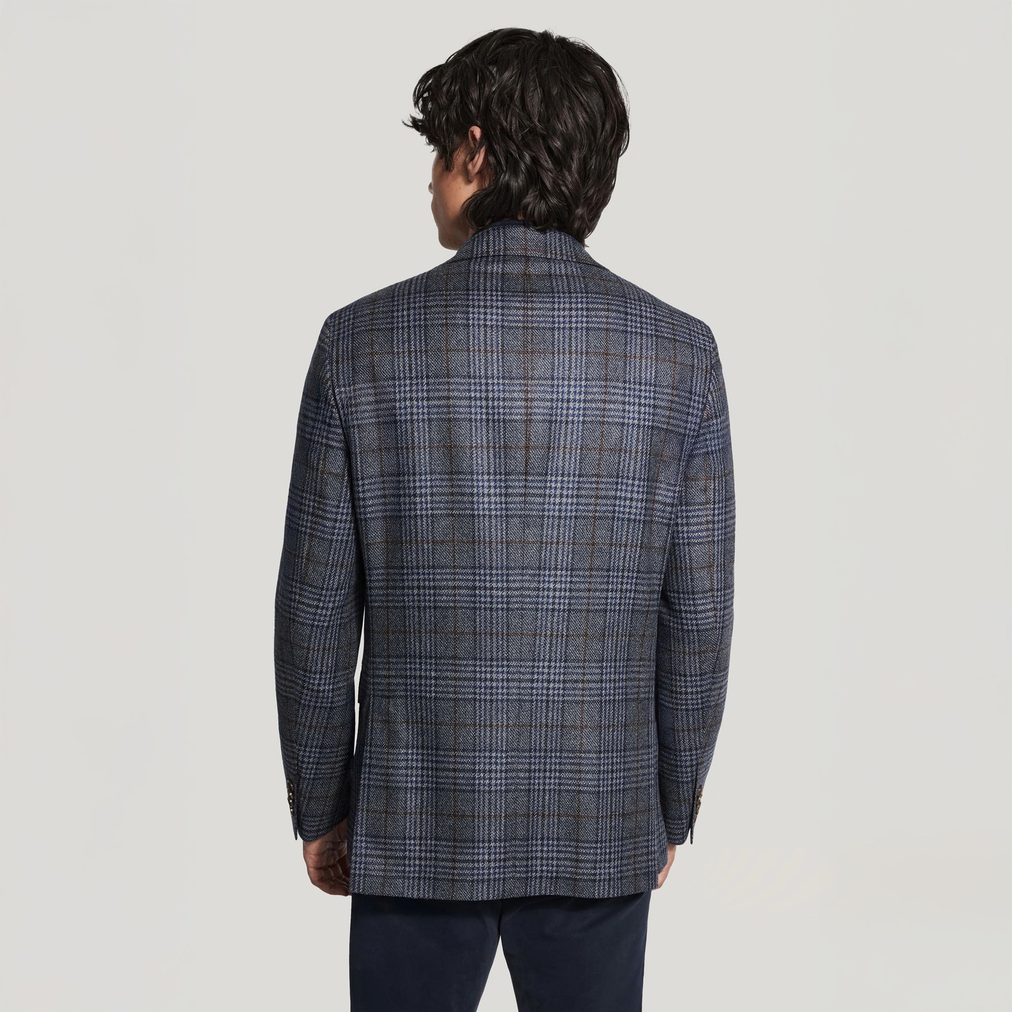 Blue Wool-Silk Loro Piana McAllen Contemporary Fit Sport Jacket - Jack Victor - Image 4