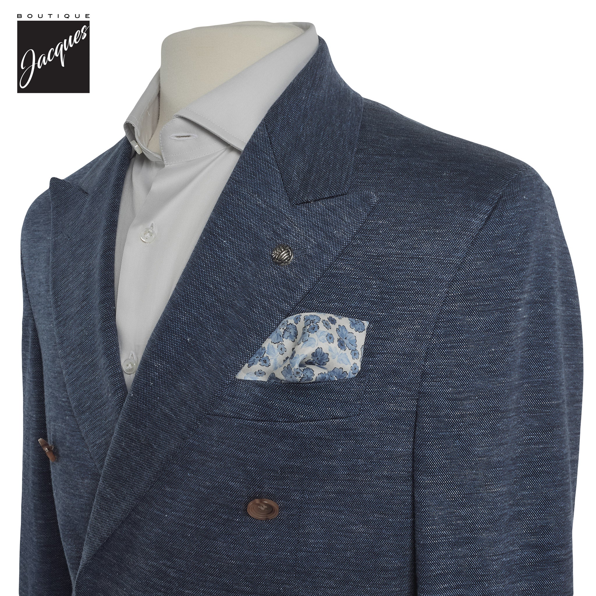 Blue Comfortwear Hill Contemporary Fit Cotton-Linen Sport Jacket - Jack Victor - Image 2
