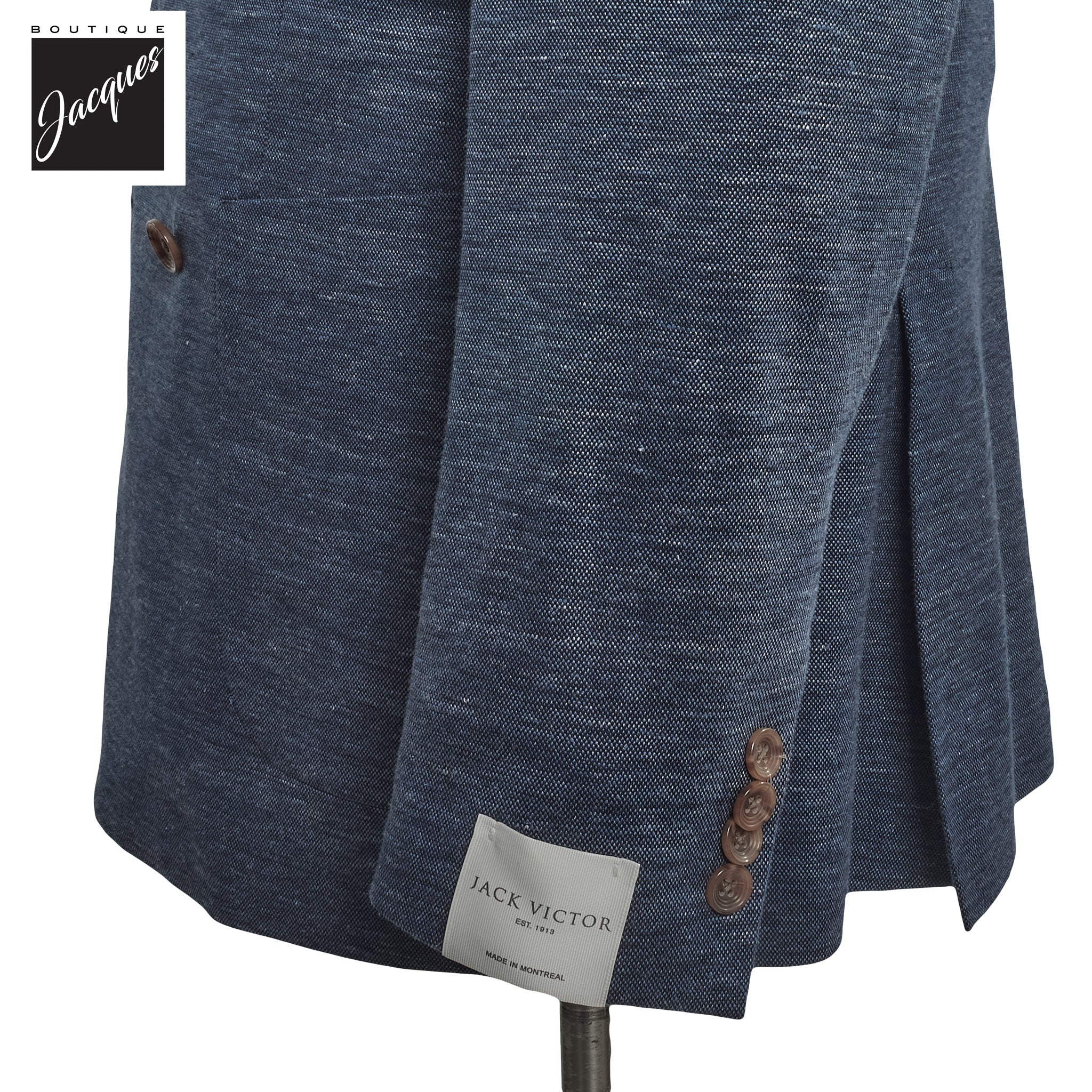 Blue Comfortwear Hill Contemporary Fit Cotton-Linen Sport Jacket - Jack Victor - Image 3