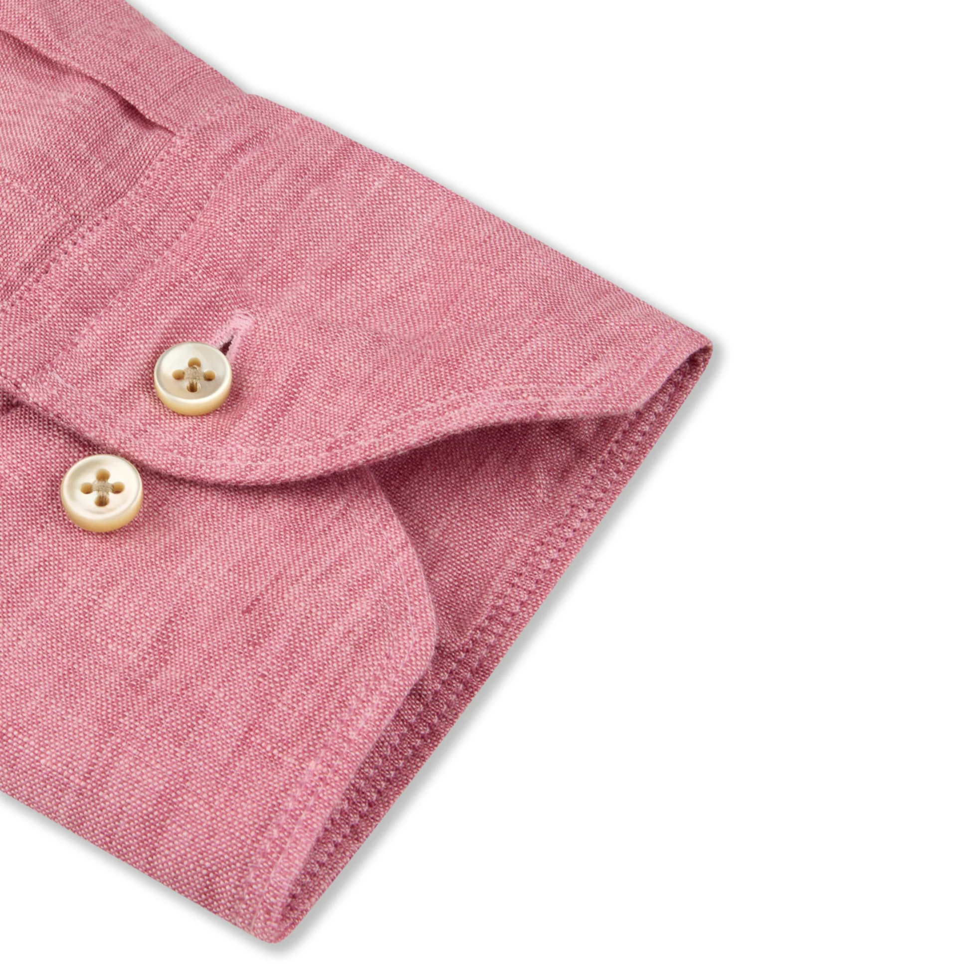 Blush Pink Linen Regular Fit Casual Shirt - Stenströms - Image 3