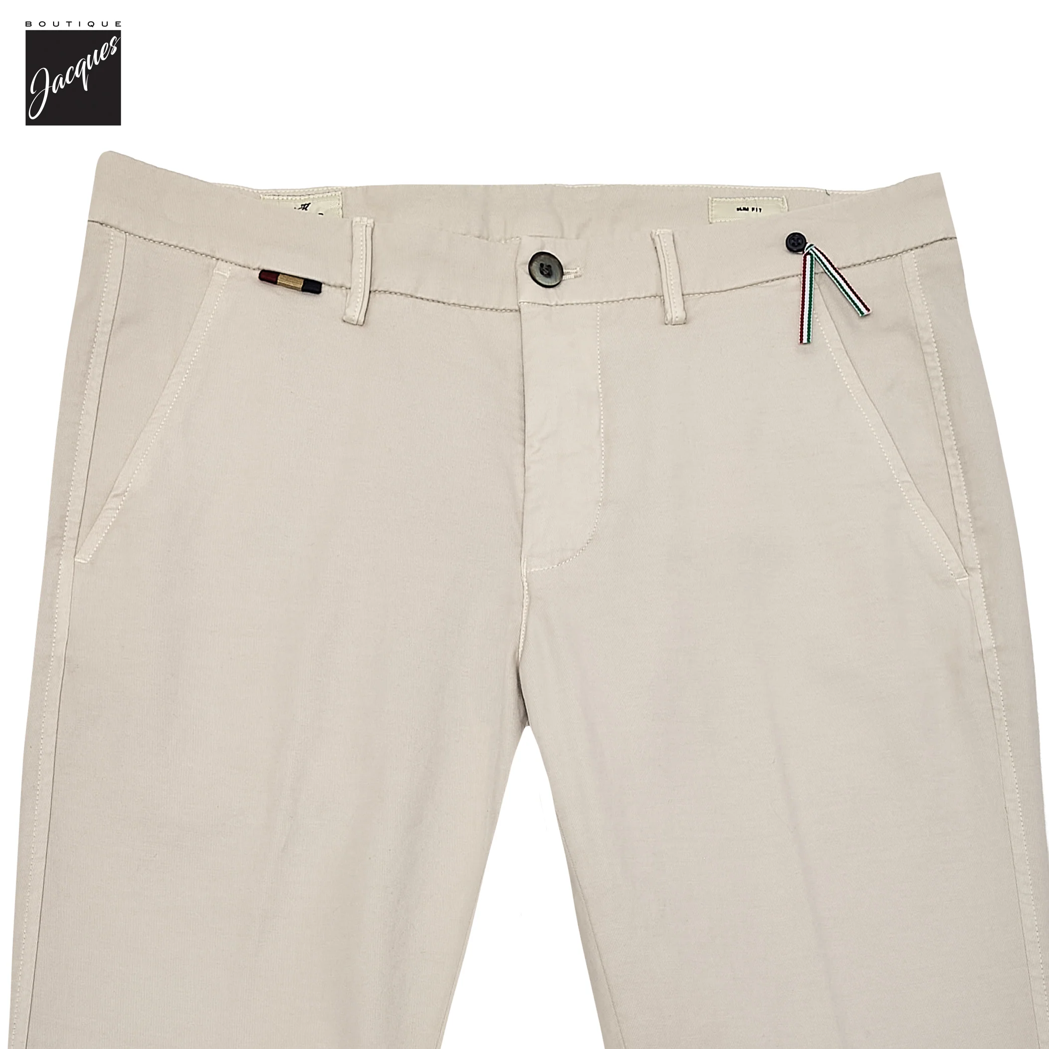 Bone Gaberdine Stretch Torino Slim Fit Chino Pants - Mason's - Image 3