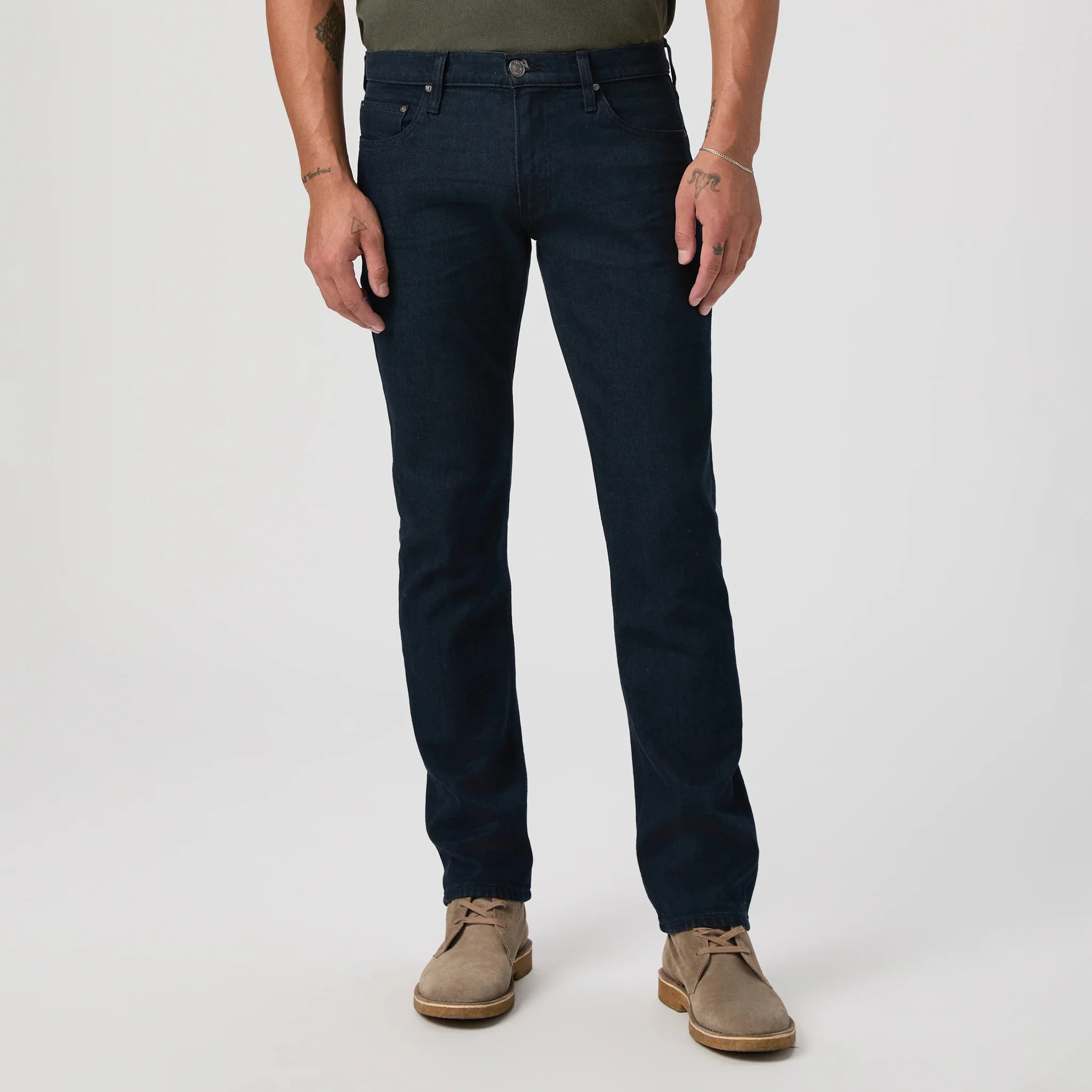 Bromley Federal Straight Fit Transcend Dark Wash Jeans - PAIGE - Image 2