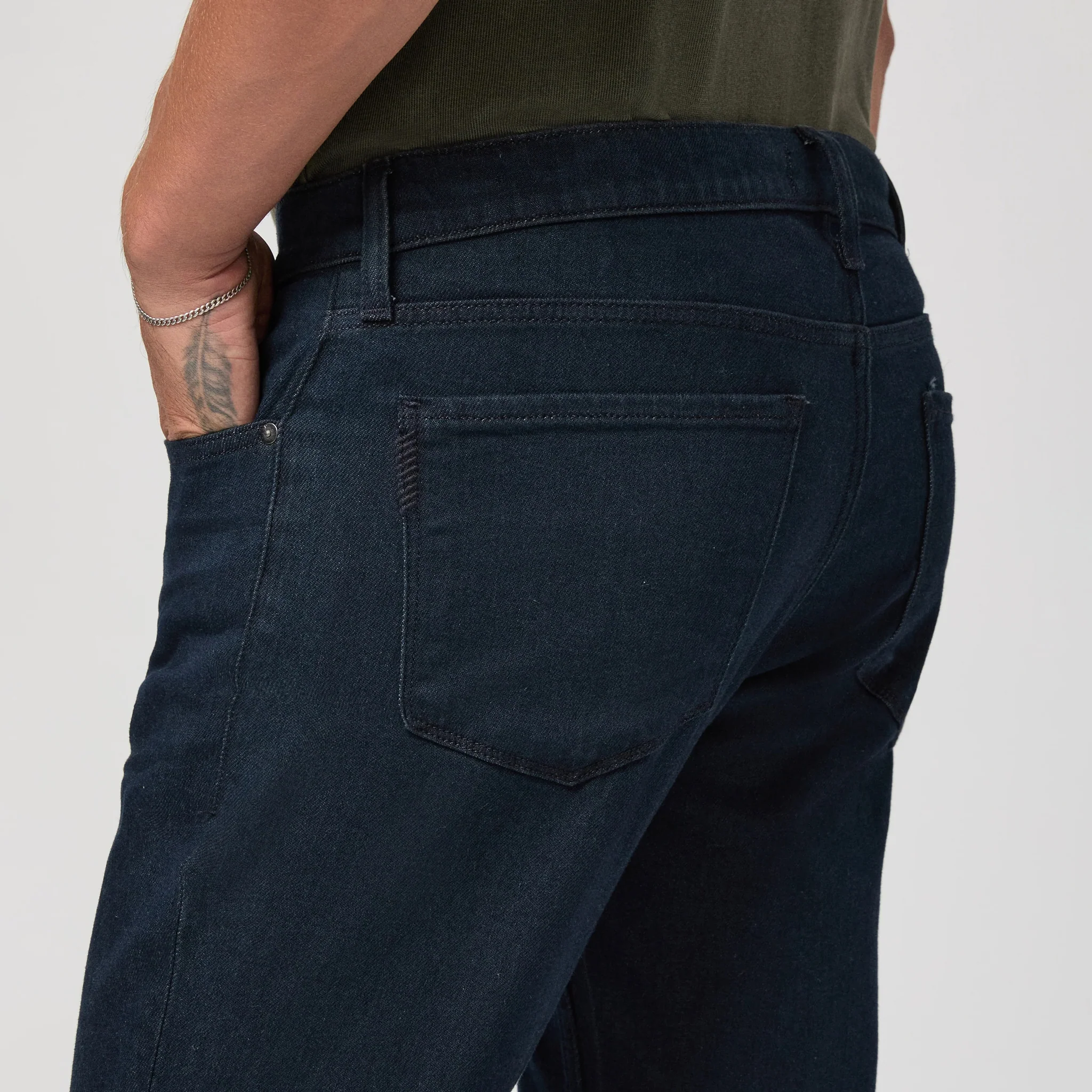 Bromley Federal Straight Fit Transcend Dark Wash Jeans - PAIGE - Image 5