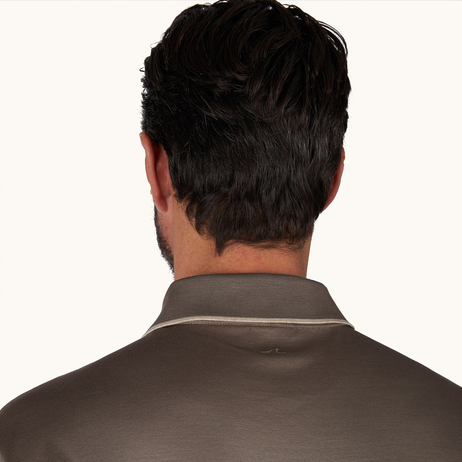 Brown Aqua Touch Knitted Cotton Polo Shirt w/ Striped Details - Paul & Shark - Image 9