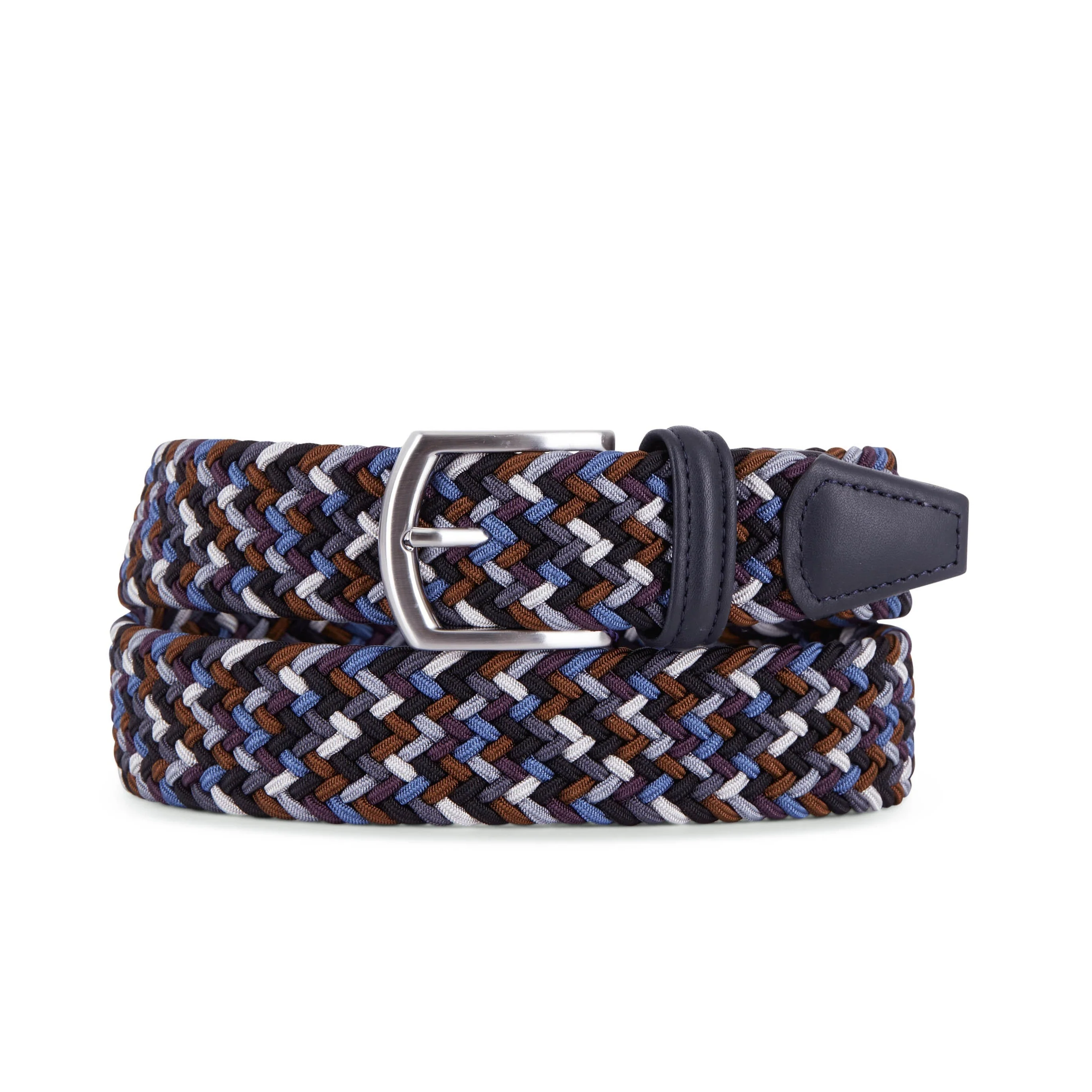 Brown & Blue Mélange Woven Belt - Anderson's - Image 3