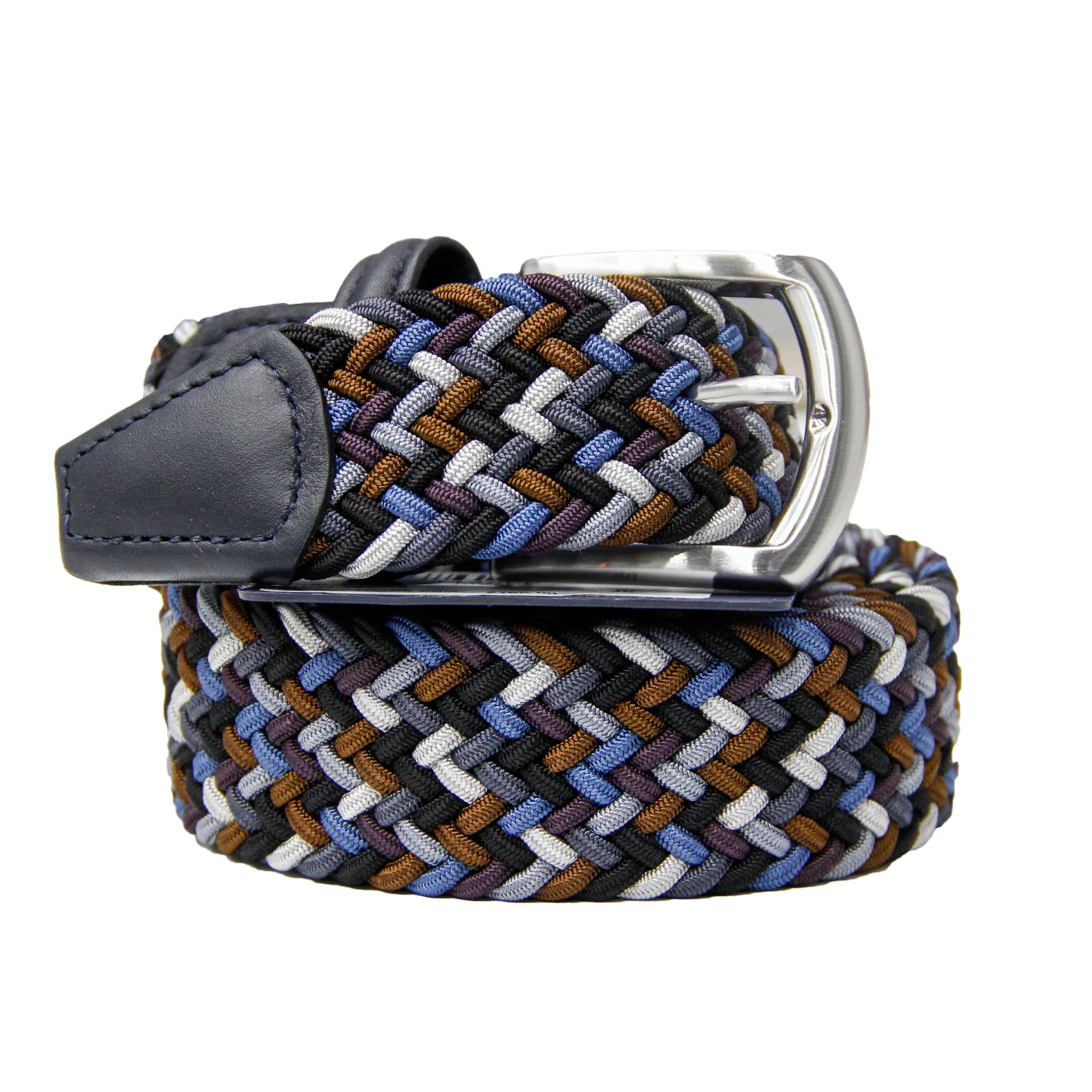 Brown & Blue Mélange Woven Belt - Anderson's - Image 4