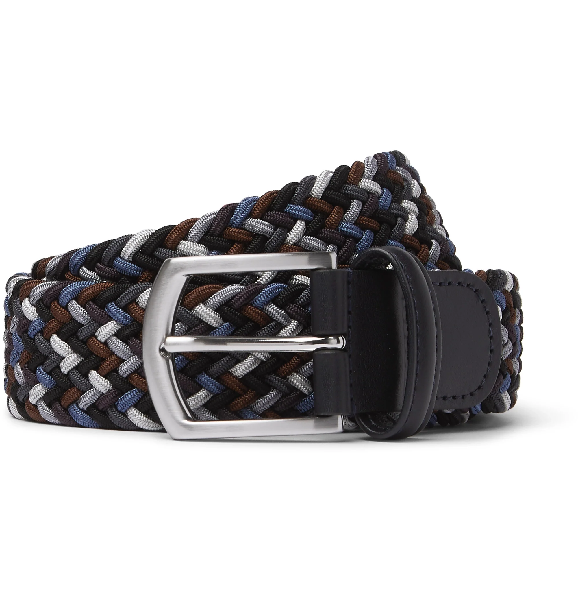 Brown & Blue Mélange Woven Belt - Anderson's - Image 5