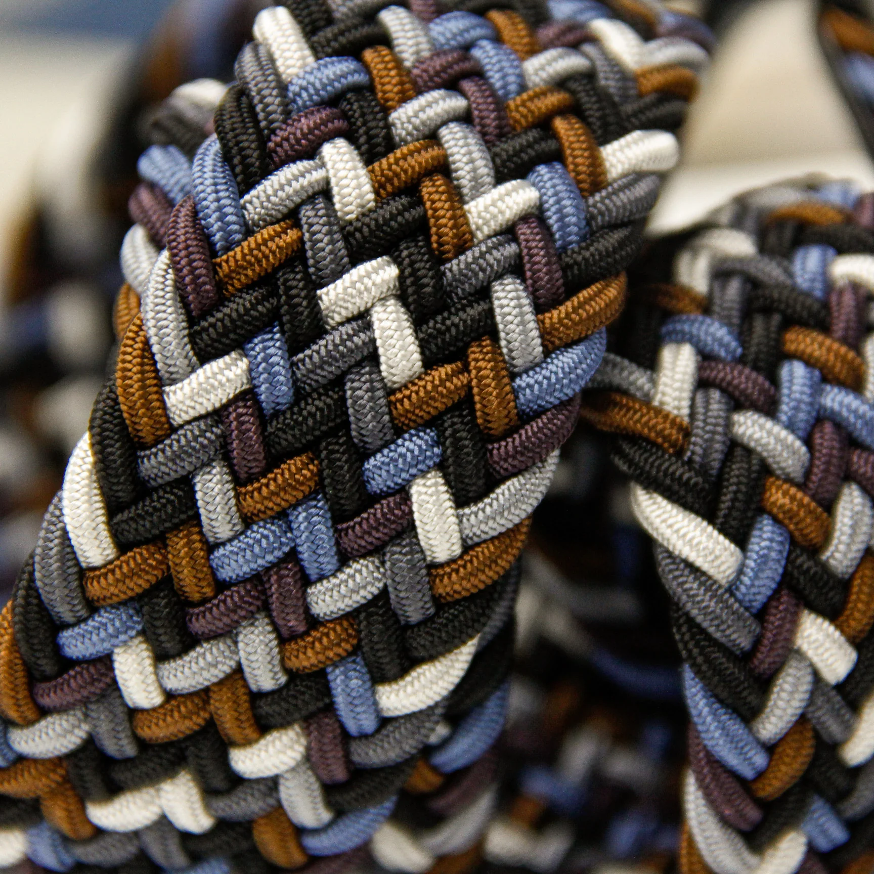 Brown & Blue Mélange Woven Belt - Anderson's - Image 6