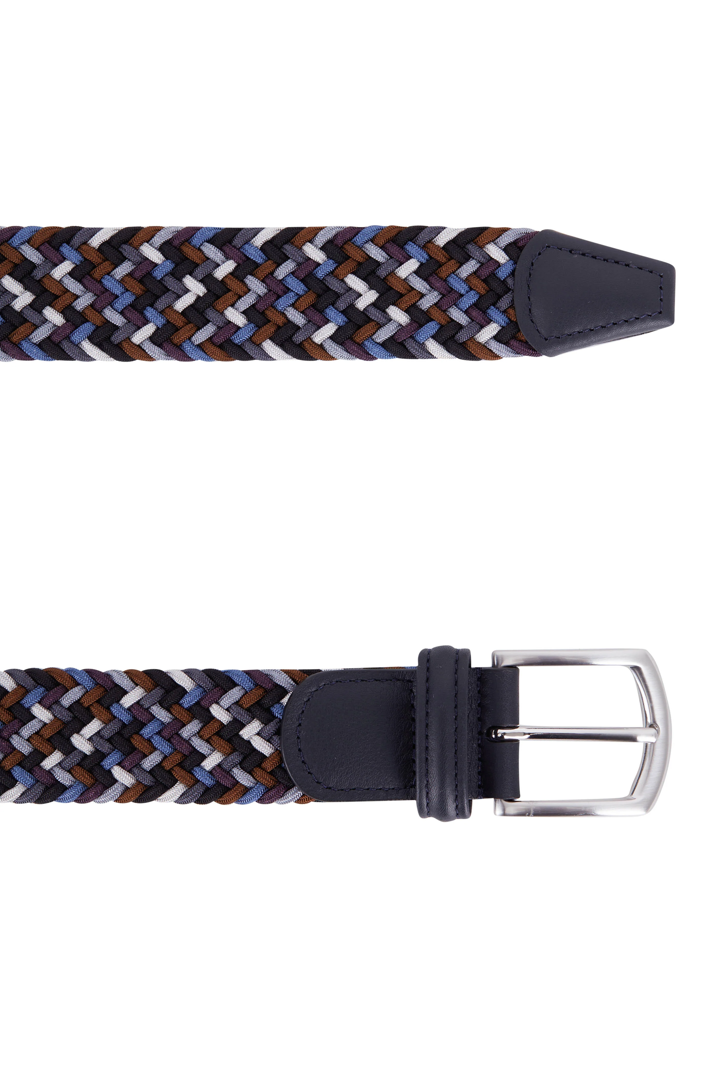 Brown & Blue Mélange Woven Belt - Anderson's - Image 9