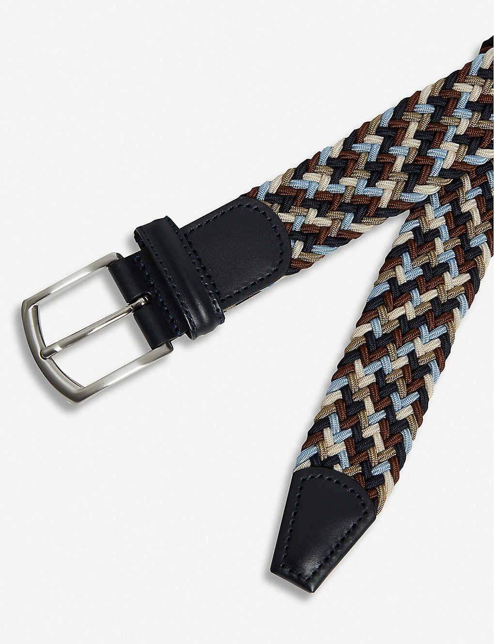 Brown & Blue Woven Stretch Belt - Anderson's - Image 5
