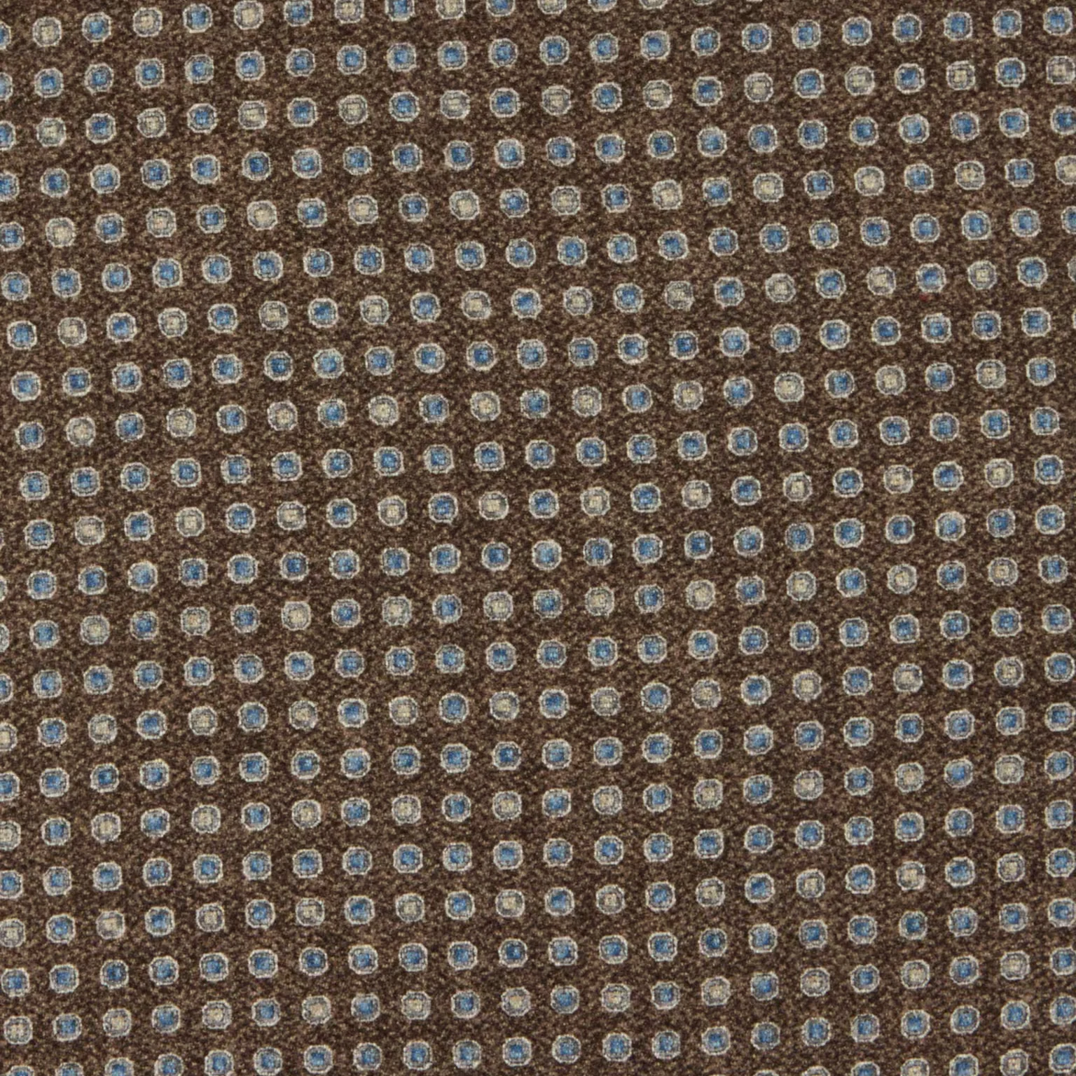 Brown Floral/Medallion Reversible Silk Hankie - Stenströms - Image 3