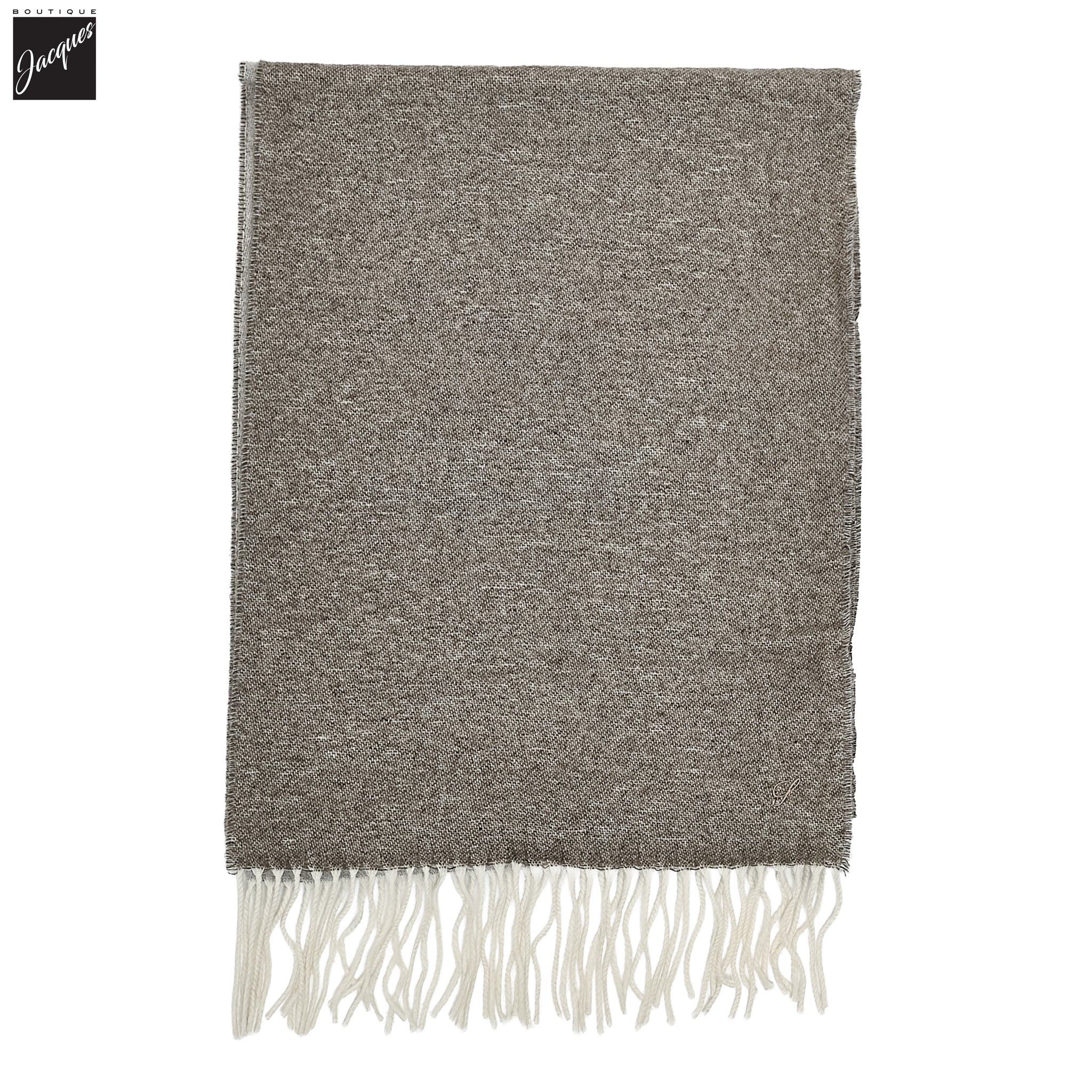 Brown & Gray Reversible Cashmere-Wool Scarf - Stenströms - Image 2