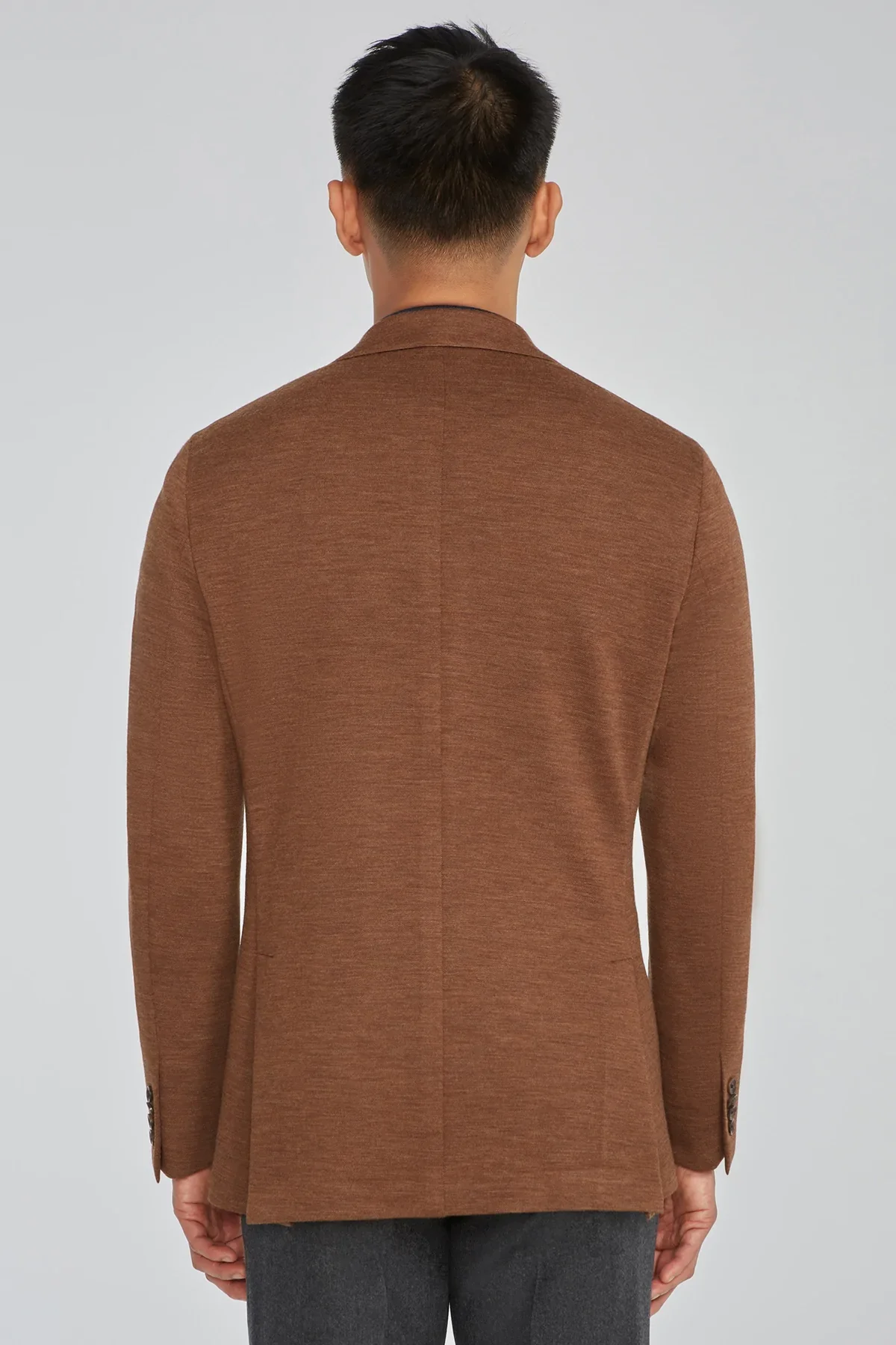 Brown Hartford Contemporary Fit Loro Piana Knit Wool Blazer - Jack Victor - Image 5