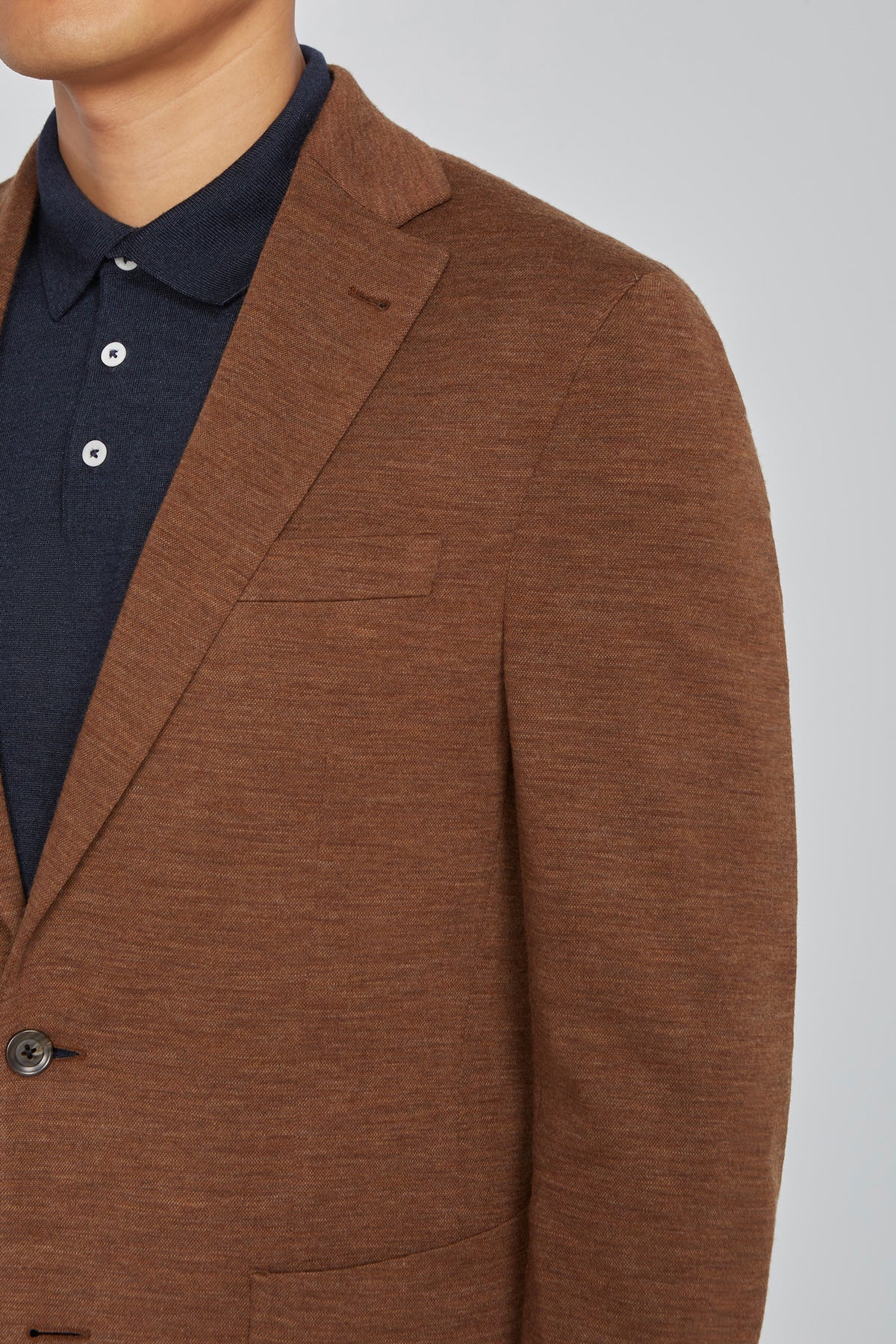 Brown Hartford Contemporary Fit Loro Piana Knit Wool Blazer - Jack Victor - Image 7