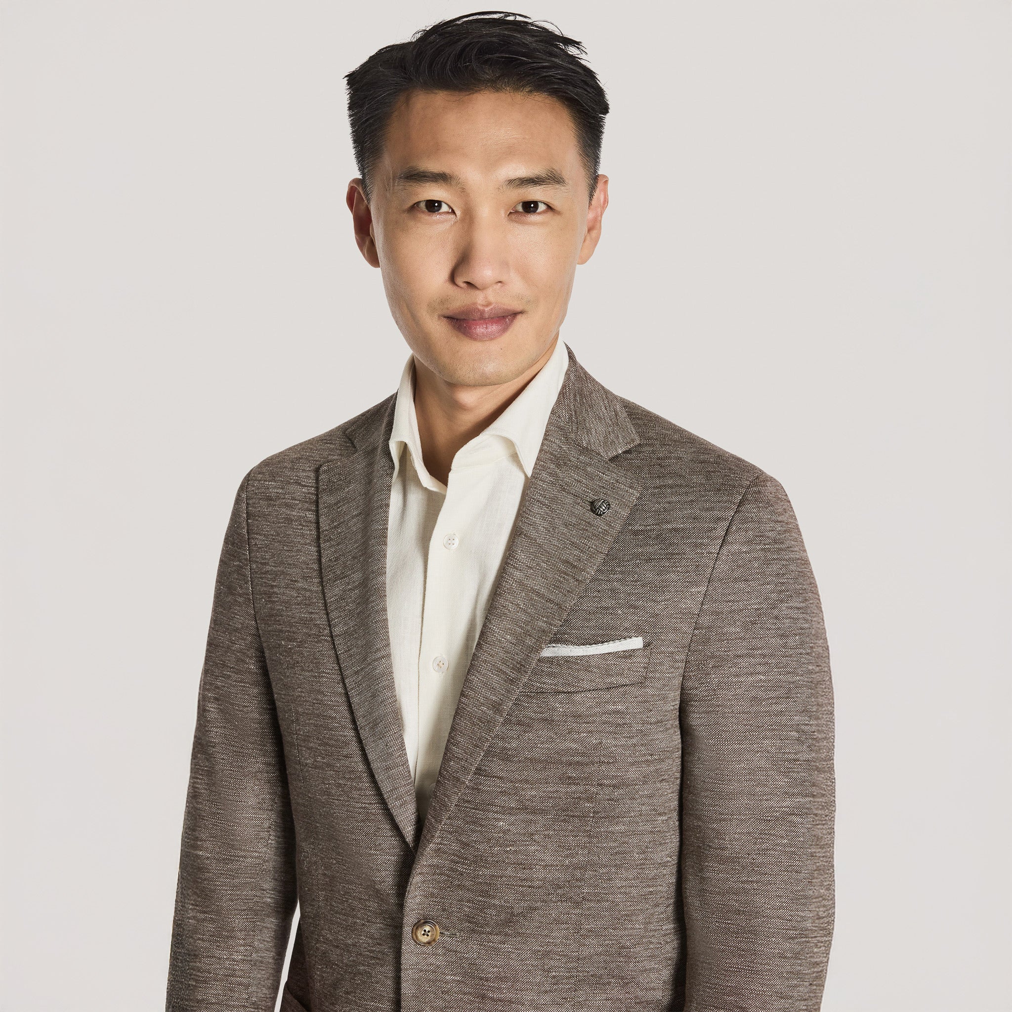 Brown Mélange Loro Piana Summertime Hartford Contemporary Fit Sport Jacket - Jack Victor - Image 3