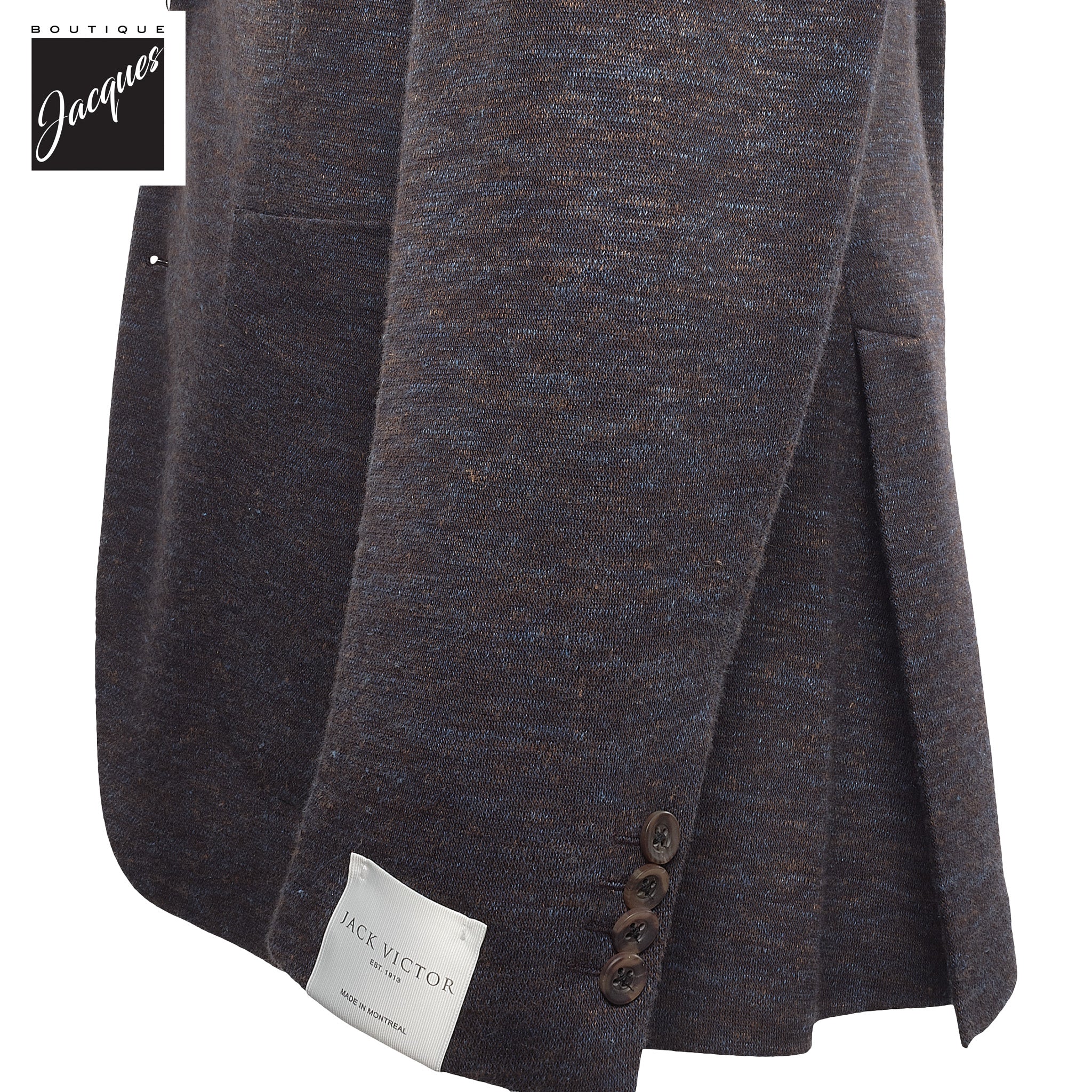 Brown Mélange Wool & Silk Hartford Contemporary Fit Sport Coat - Jack Victor - Image 14