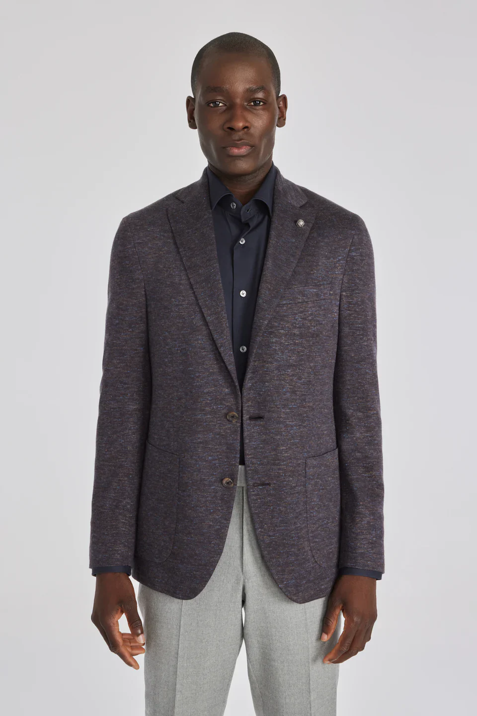 Brown Mélange Wool & Silk Hartford Contemporary Fit Sport Coat - Jack Victor - Image 4
