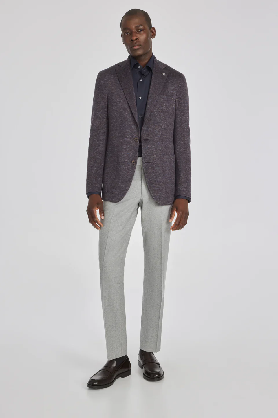 Brown Mélange Wool & Silk Hartford Contemporary Fit Sport Coat - Jack Victor - Image 5