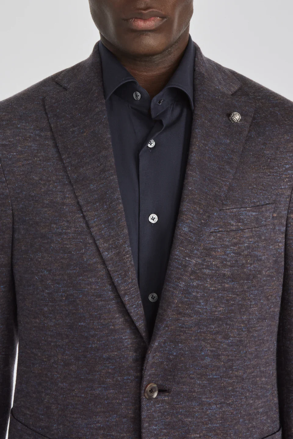 Brown Mélange Wool & Silk Hartford Contemporary Fit Sport Coat - Jack Victor - Image 7